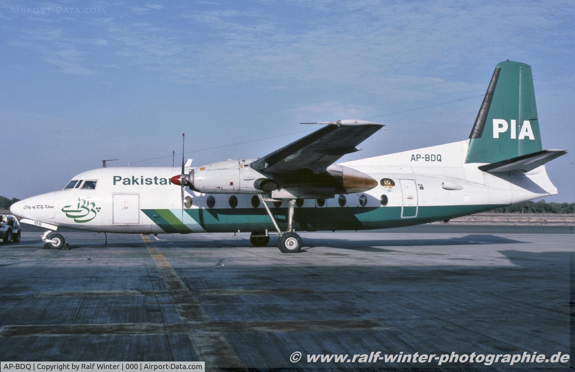 AP-BDQ, 1964 Fokker F-27-200 Friendship C/N 10253, Fokker F-27-200 Friendship - PK PIA Pakistan International Airlines - 10253 - AP-BDQ