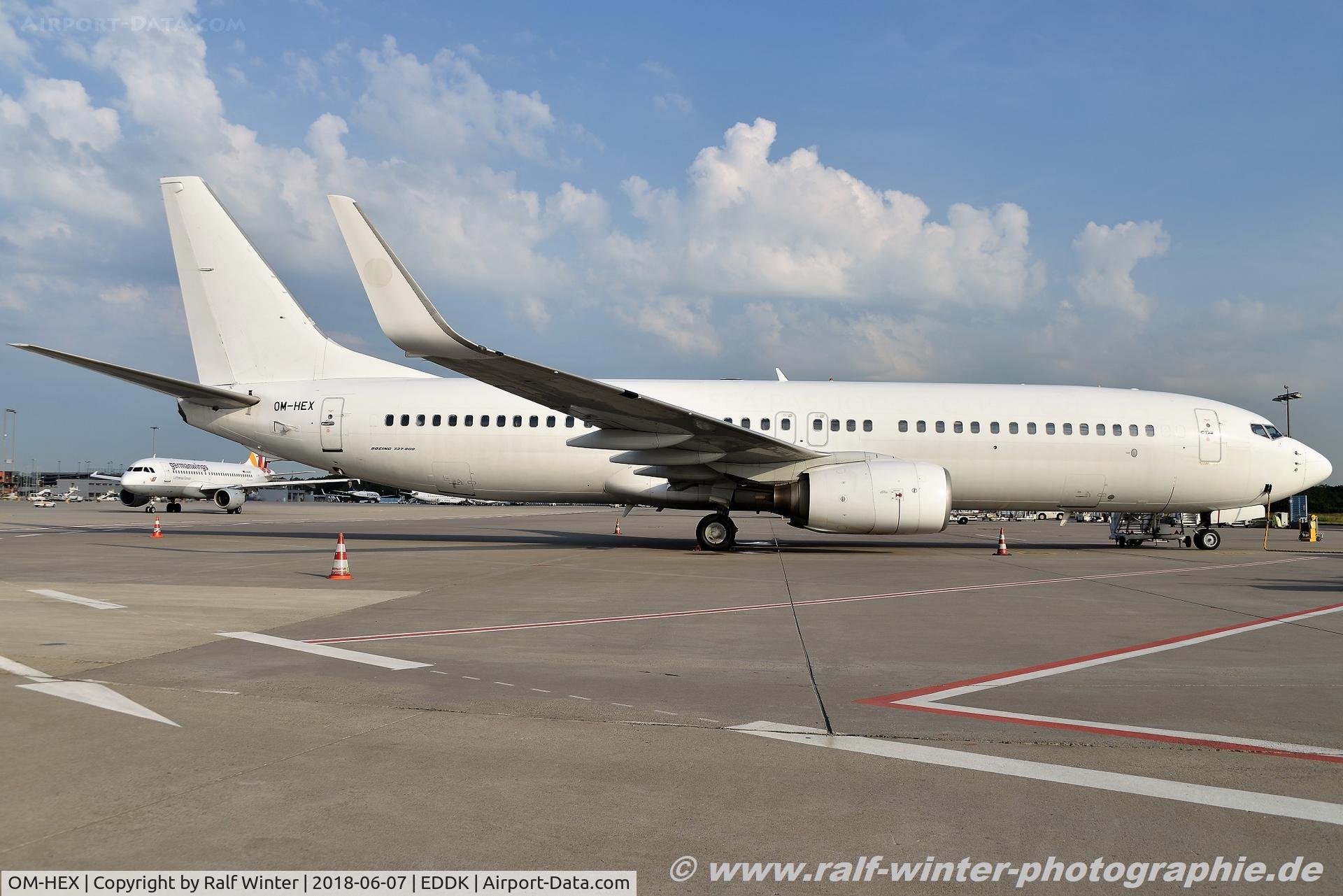 OM-HEX, 2001 Boeing 737-81Q C/N 30785, Boeing 737-81Q(W) - AXE AirExplore - 30785 - OM-HEX - 07.06.2018 - CGN