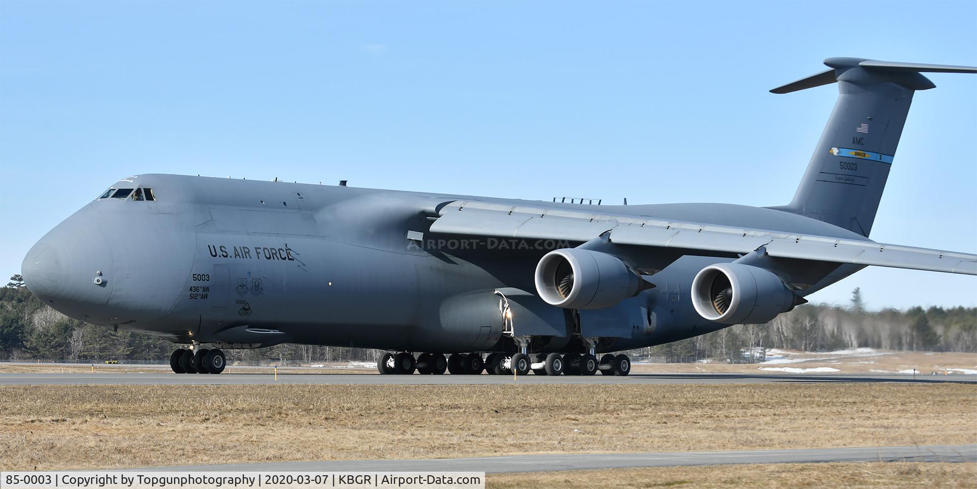 85-0003, 1985 Lockheed C-5M Super Galaxy C/N 500-0089, REACH112 heading over seas from Dover AFB