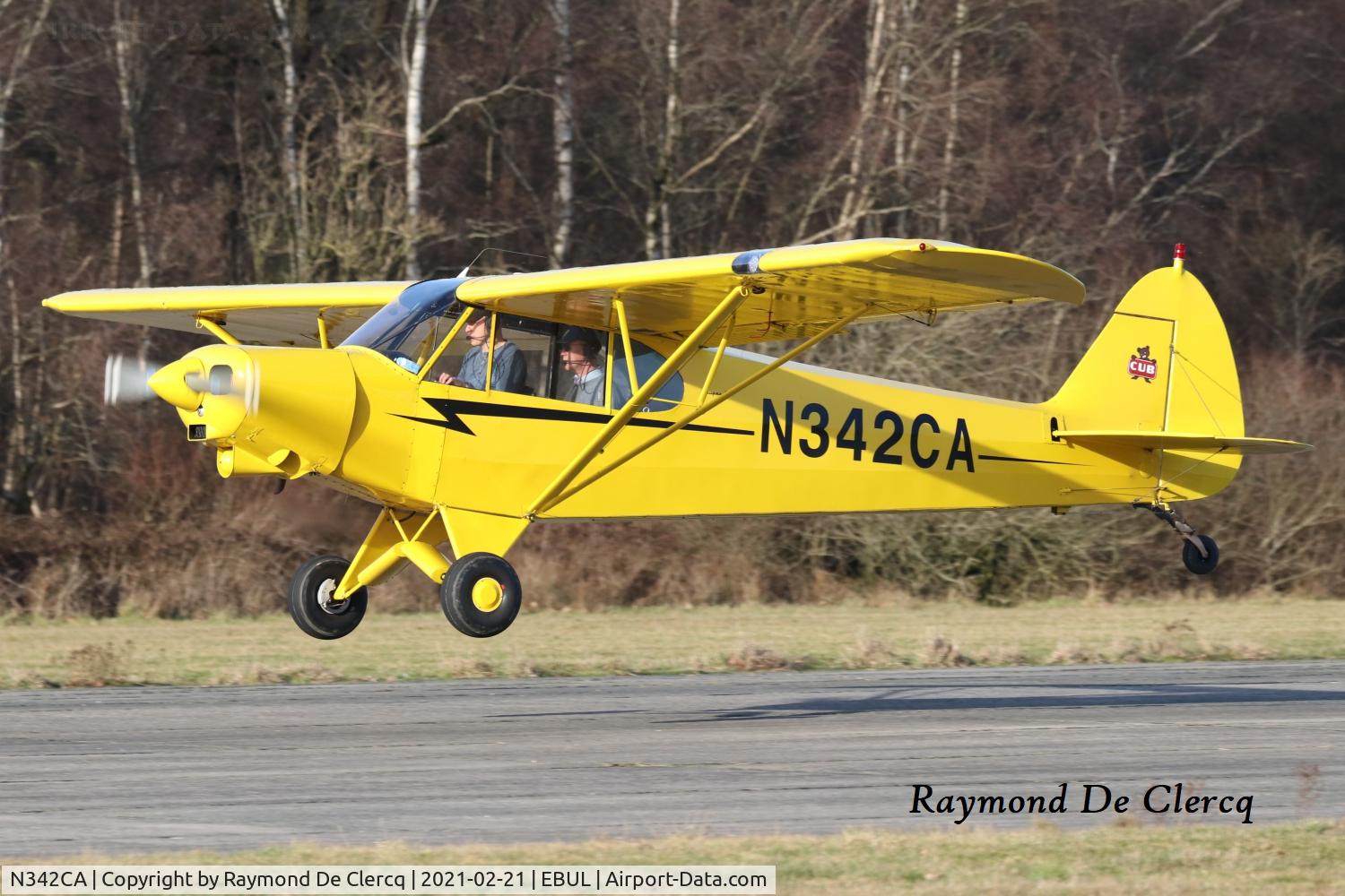 N342CA, 1979 Piper PA-18-150 Super Cub C/N 18-8009005, Visitor at Ursel.