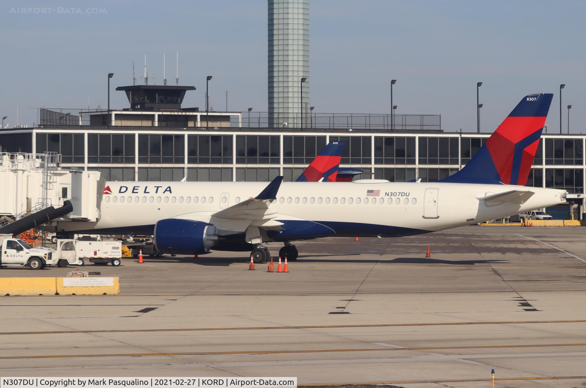 N307DU, 2021 Airbus A220-371 C/N 55096, Airbus A220-371