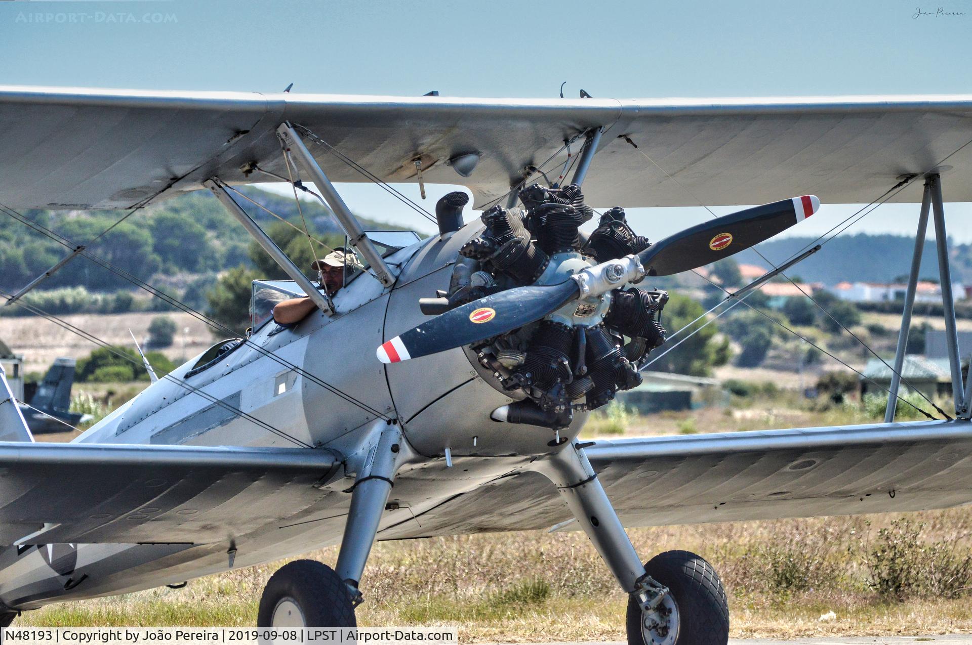 N48193, 1942 Boeing A75N1(PT17) C/N 75-1028, This photograph was taken at an event at Base Aerea nº1 in Sintra.