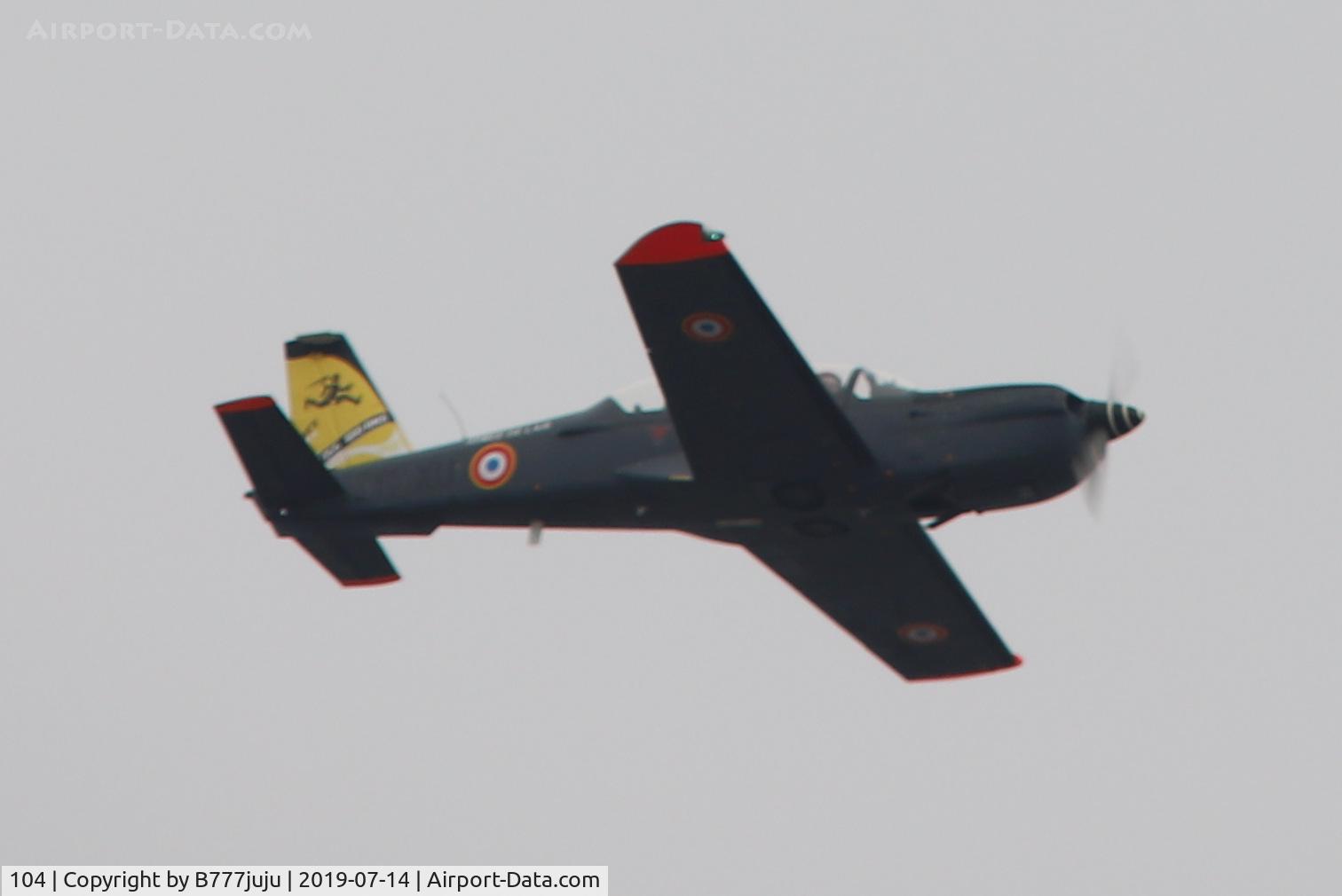 104, Socata TB-30 Epsilon C/N 104, during French Parade over Paris