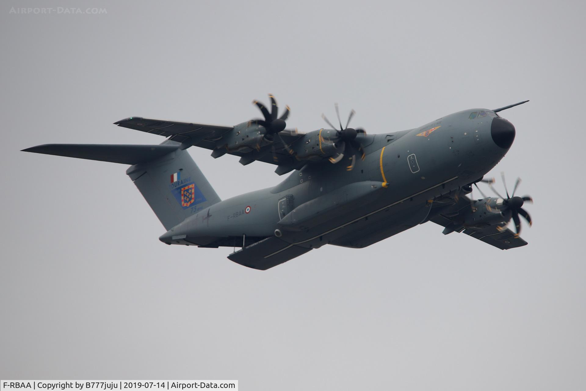 F-RBAA, 2013 Airbus A400M Atlas C/N 007, during French Parade over Paris