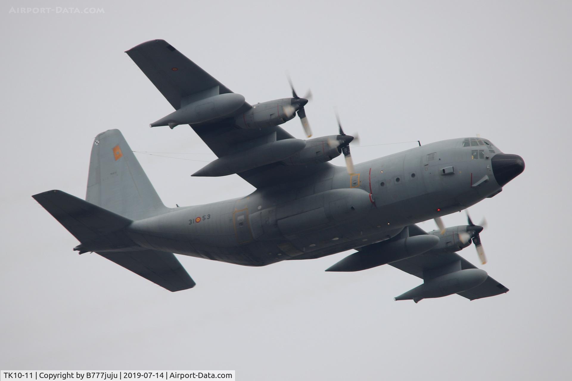 TK10-11, Lockheed KC-130H Hercules C/N 382-4871, during French Parade over Paris