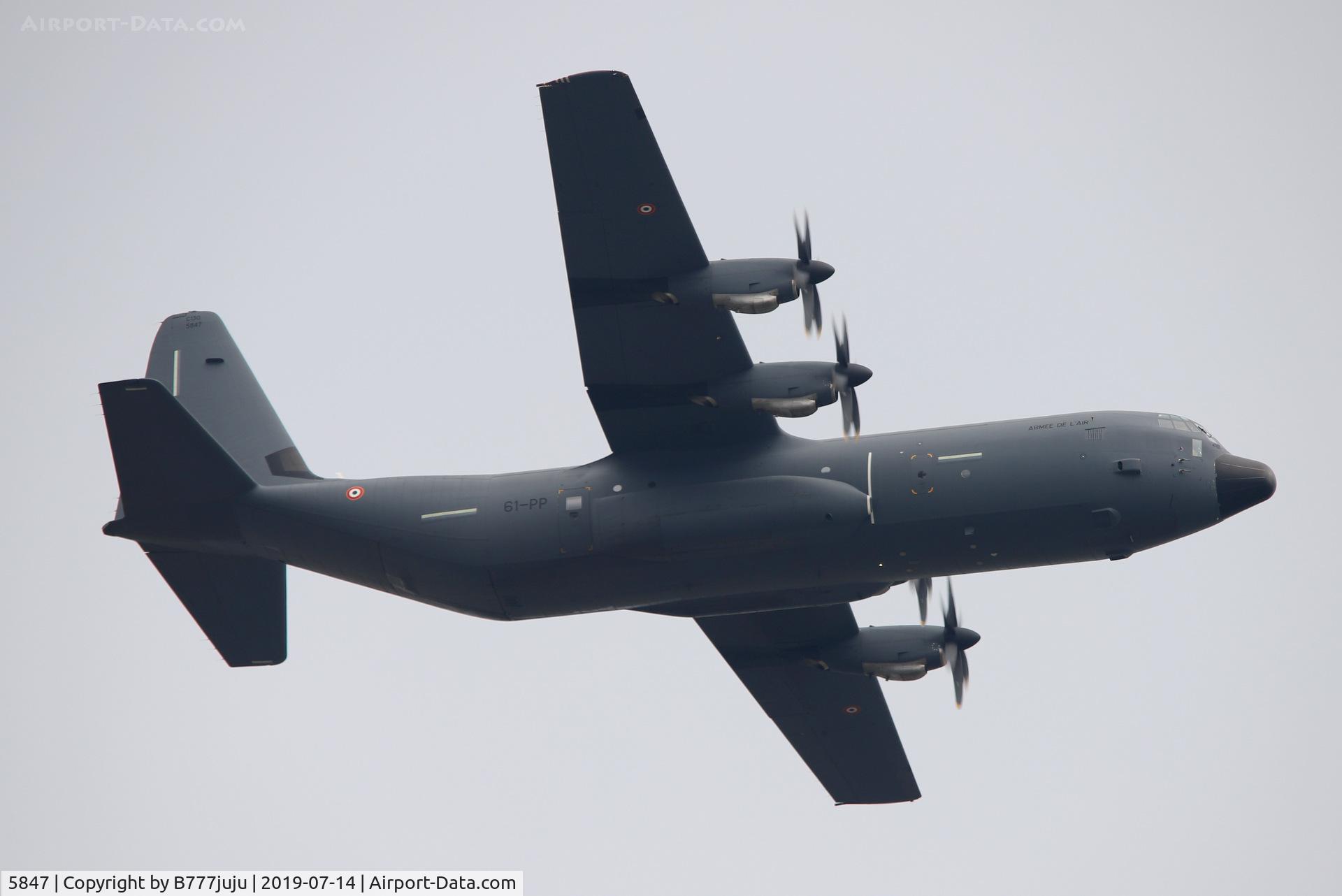 5847, 2018 Lockheed Martin C-130J-30 Hercules C/N 382-5847, during French Parade over Paris
