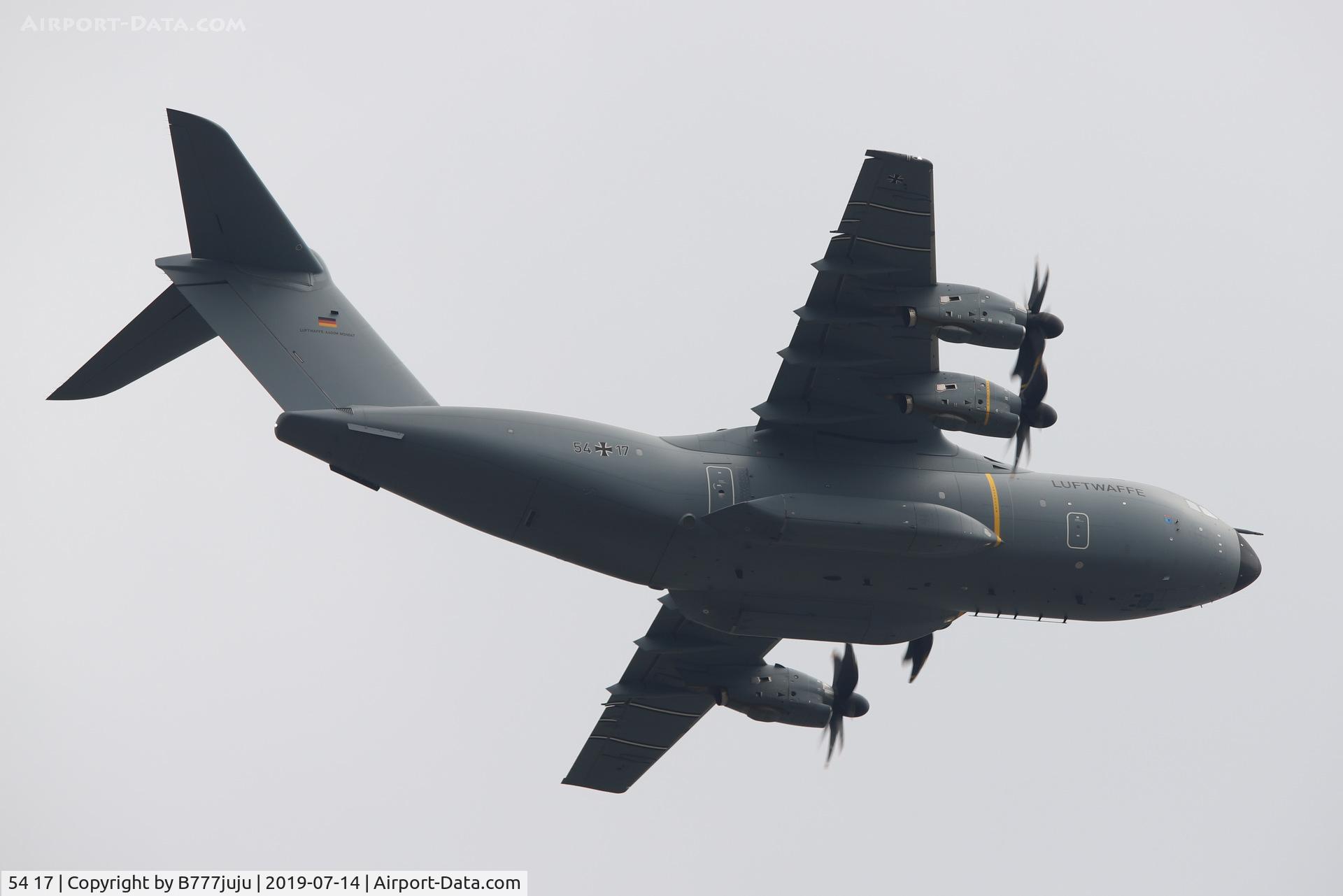 54 17, 2017 Airbus A400M-180 Atlas C/N 067, during French Parade over Paris