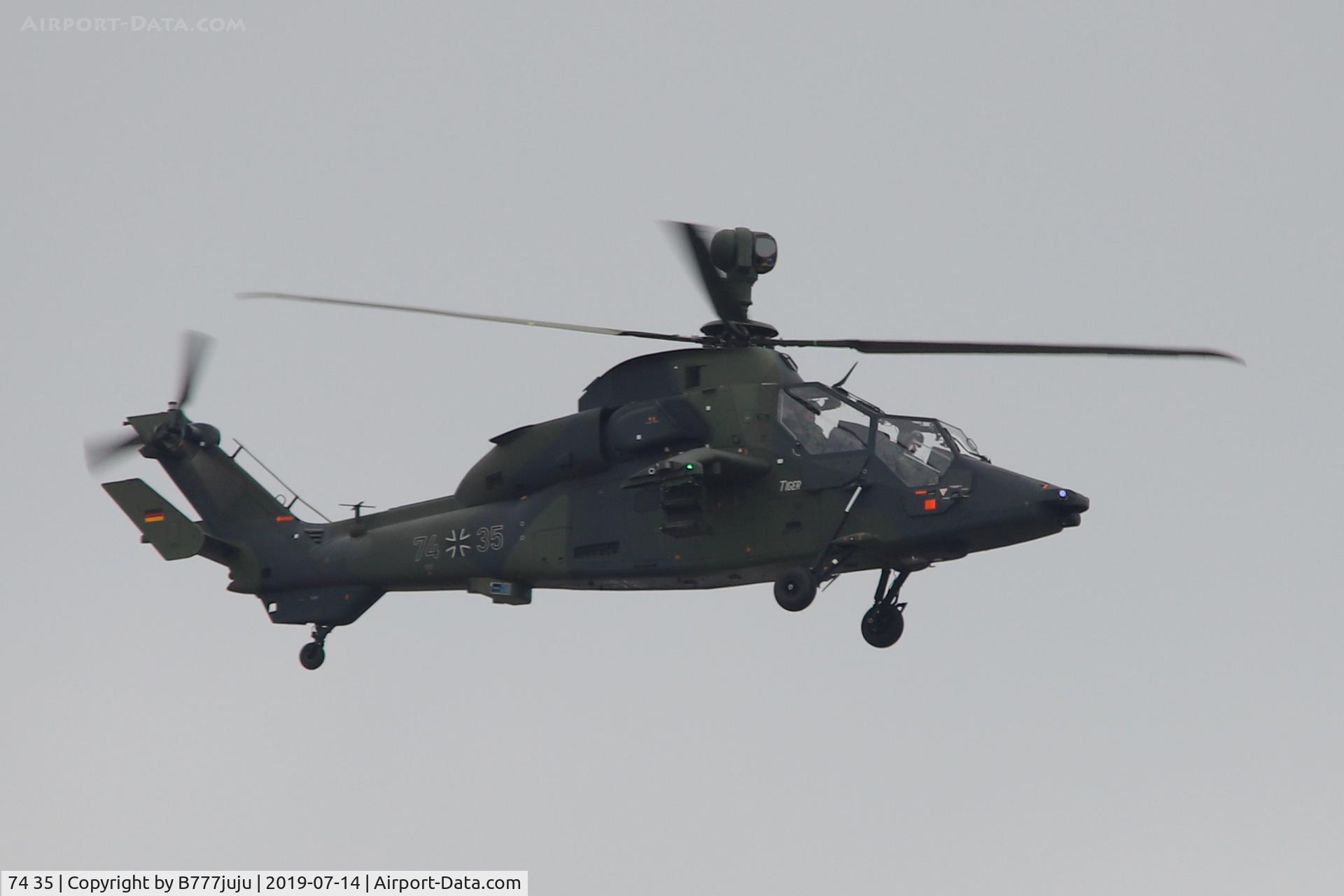 74 35, Eurocopter EC-665 Tiger UHT C/N 1035/UHT35, during French Parade over Paris
