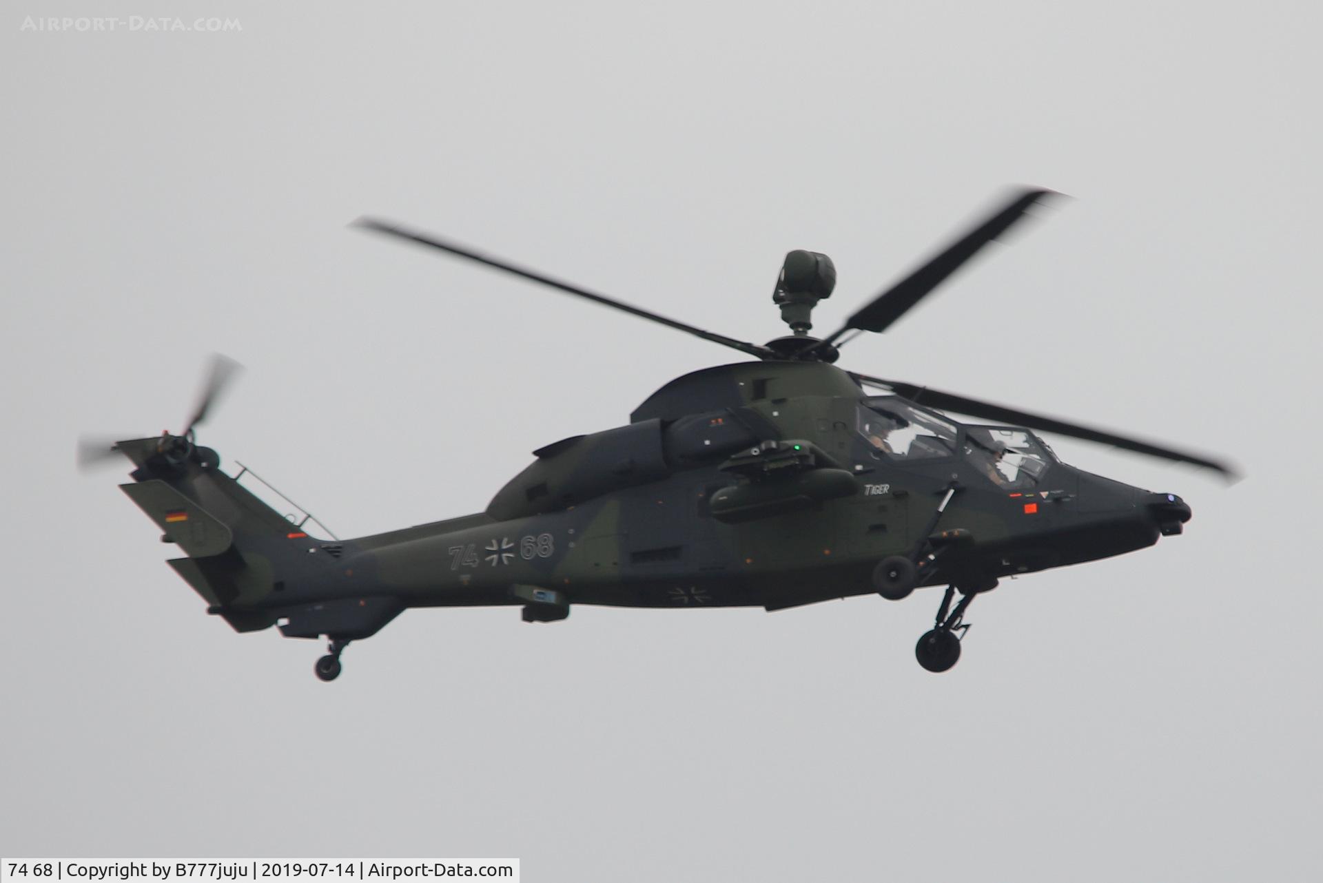 74 68, Eurocopter EC-665 Tiger UHT C/N 1068/UHT68, during French Parade over Paris