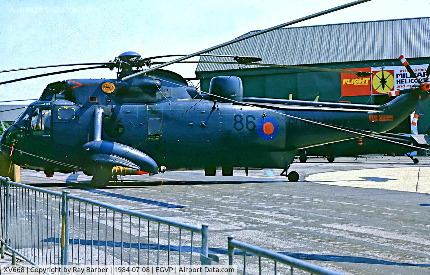 XV668, Westland Sea King HAS.5 C/N WA656, XV668   Westland Sea King HAS.5 [WA/656] (Royal Navy) AAC Middle Wallop~G 08/07/1984