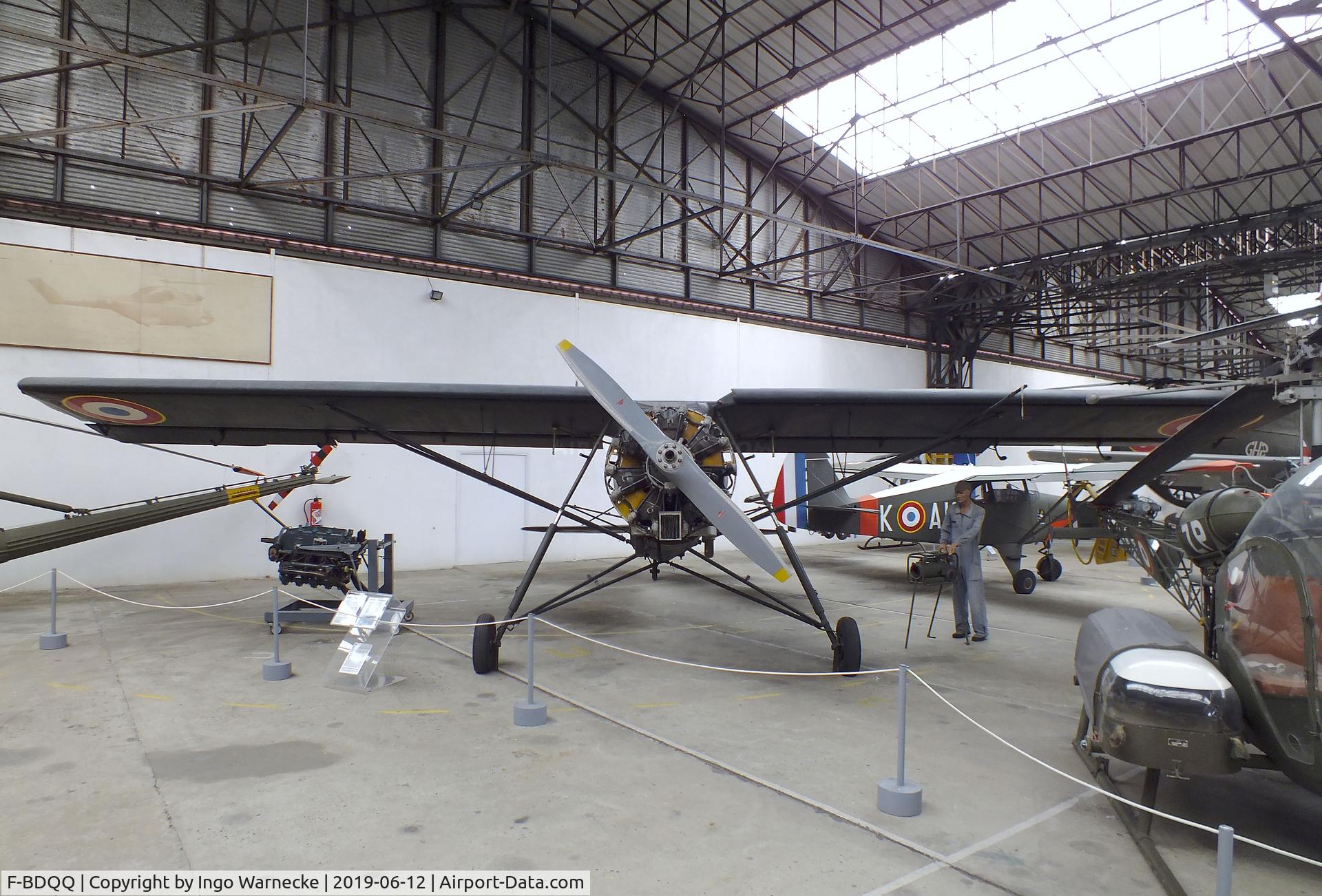 F-BDQQ, Morane-Saulnier MS-505 Criquet C/N 656, Morane-Saulnier MS.505 Criquet (post-war french Fi 156 Storch with Jacobs radial engine) at the Musee de l'ALAT et de l'Helicoptere, Dax