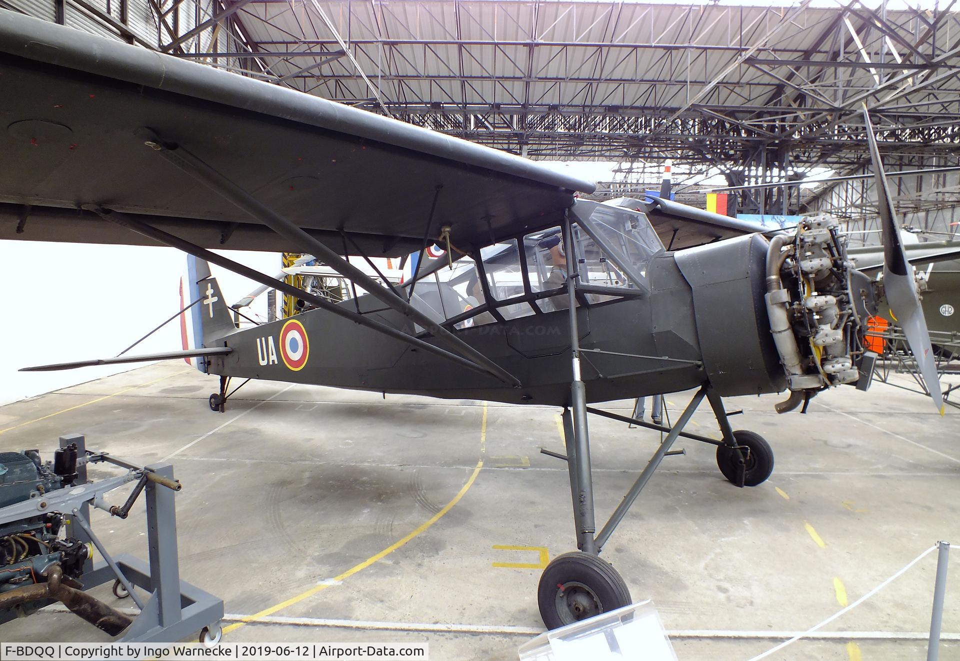 F-BDQQ, Morane-Saulnier MS-505 Criquet C/N 656, Morane-Saulnier MS.505 Criquet (post-war french Fi 156 Storch with Jacobs radial engine) at the Musee de l'ALAT et de l'Helicoptere, Dax