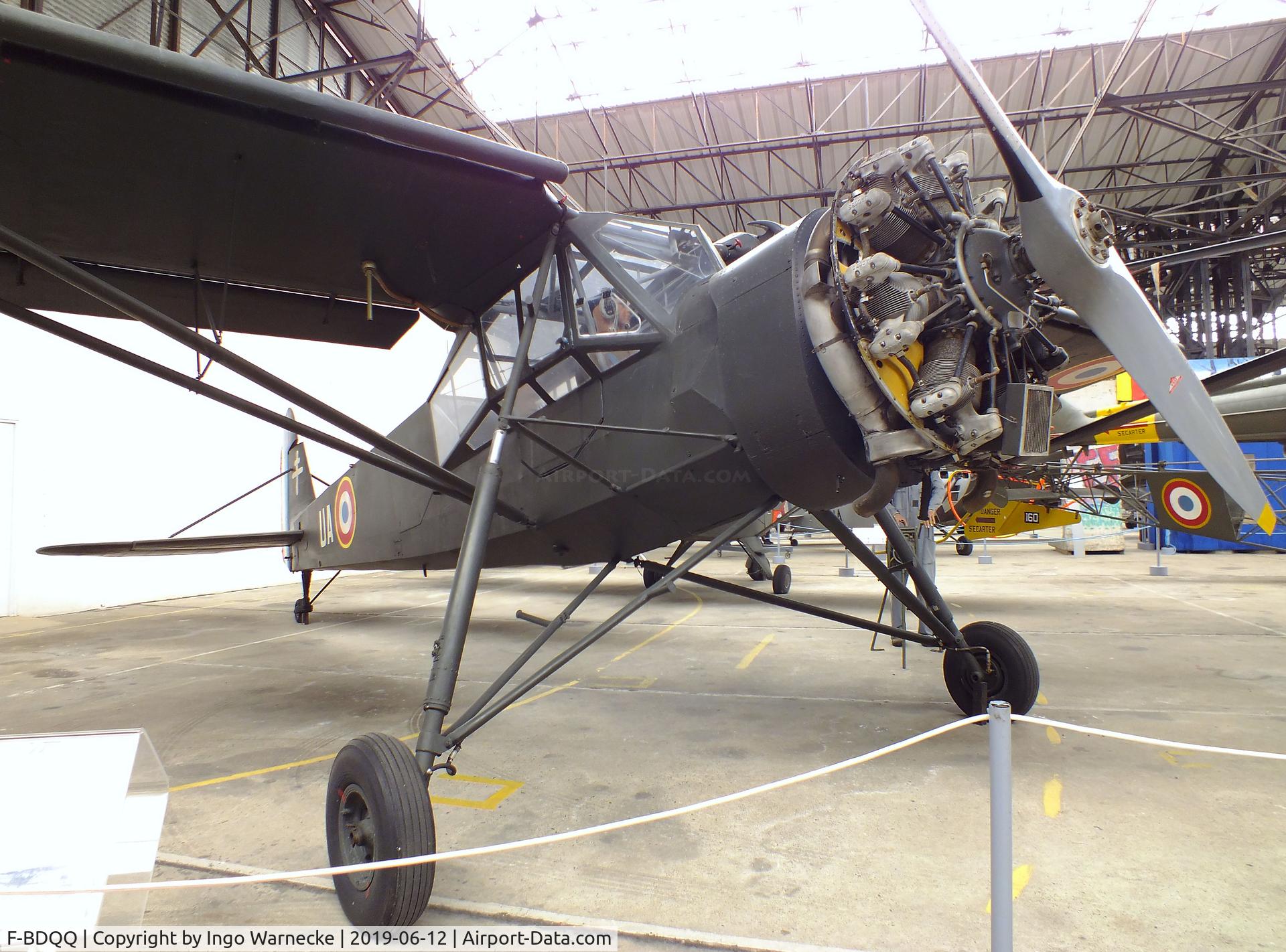 F-BDQQ, Morane-Saulnier MS-505 Criquet C/N 656, Morane-Saulnier MS.505 Criquet (post-war french Fi 156 Storch with Jacobs radial engine) at the Musee de l'ALAT et de l'Helicoptere, Dax