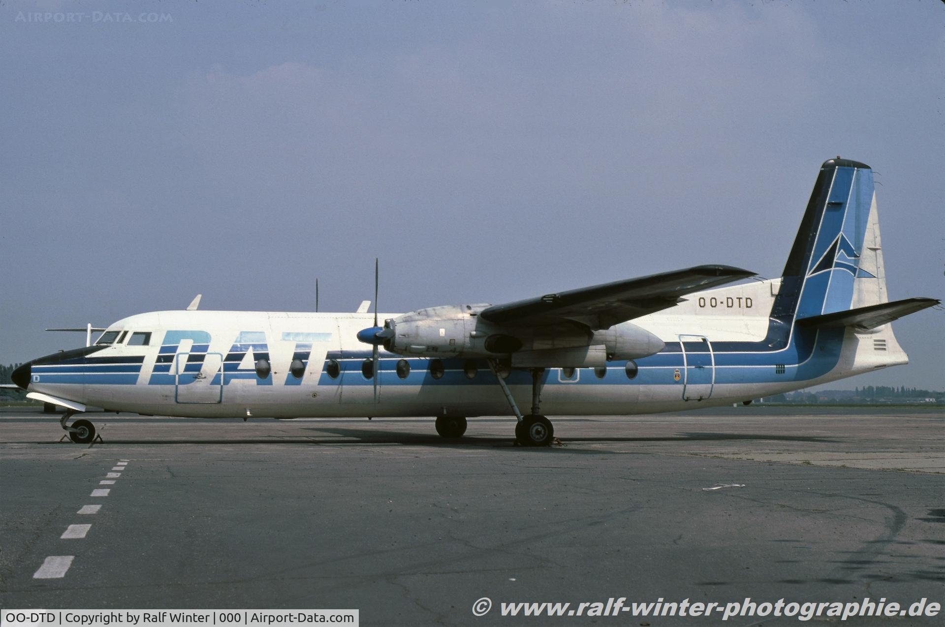 OO-DTD, 1967 Fairchild Hiller FH-227B C/N 555, Fairchild Hiller FH-227B - DE DAT DAT Delta Air Transport - 555 - OO-DTD