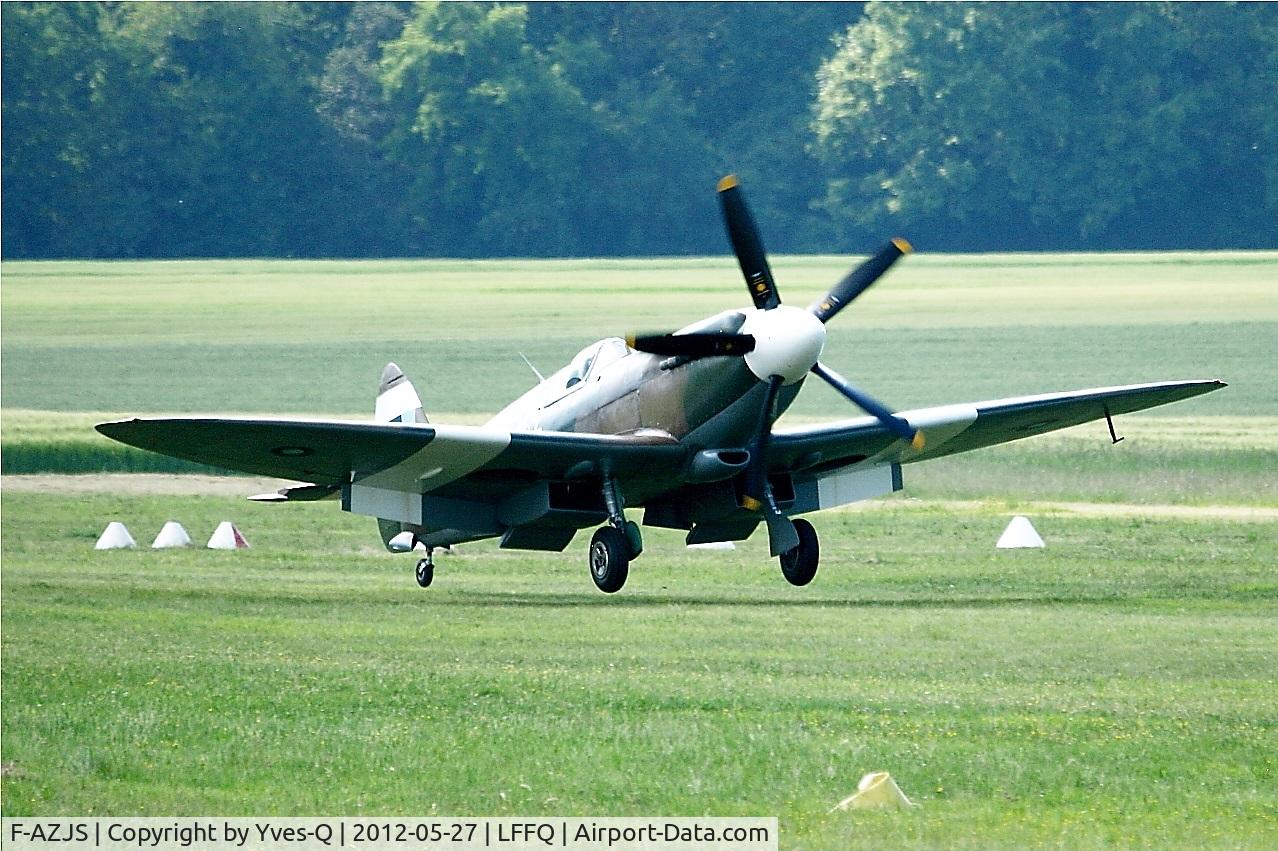 F-AZJS, 1944 Supermarine 389 Spitfire PR.XIX C/N 6S/585110, Supermarine 389 Spitfire PR.XIX, On display, La Ferté-Alais airfield (LFFQ) Air show 2012