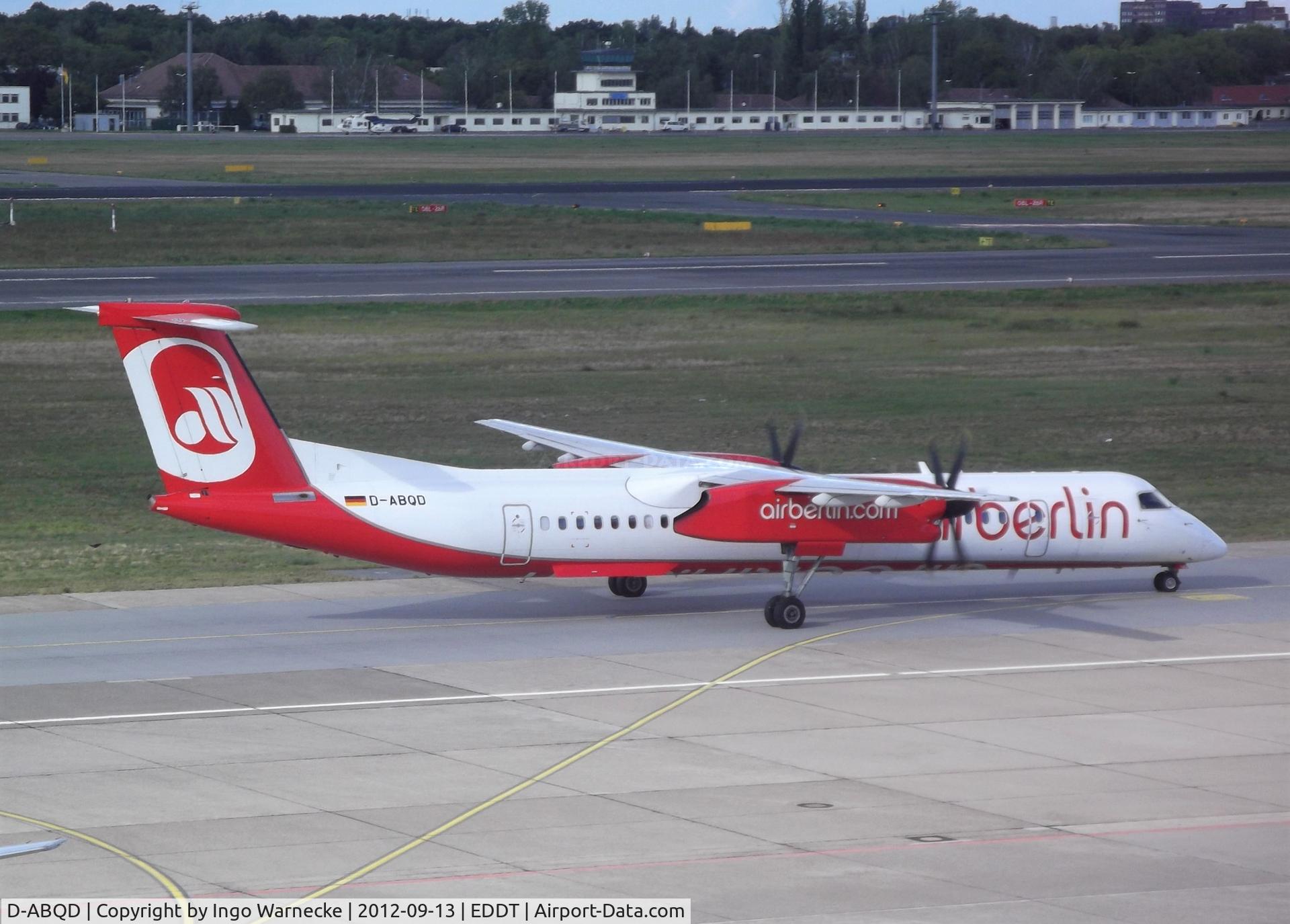 D-ABQD, 2009 De Havilland Canada DHC-8-402Q Dash 8 C/N 4234, De Havilland Canada DHC-8-402Q (Dash 8) of airberlin at Berlin-Tegel airport