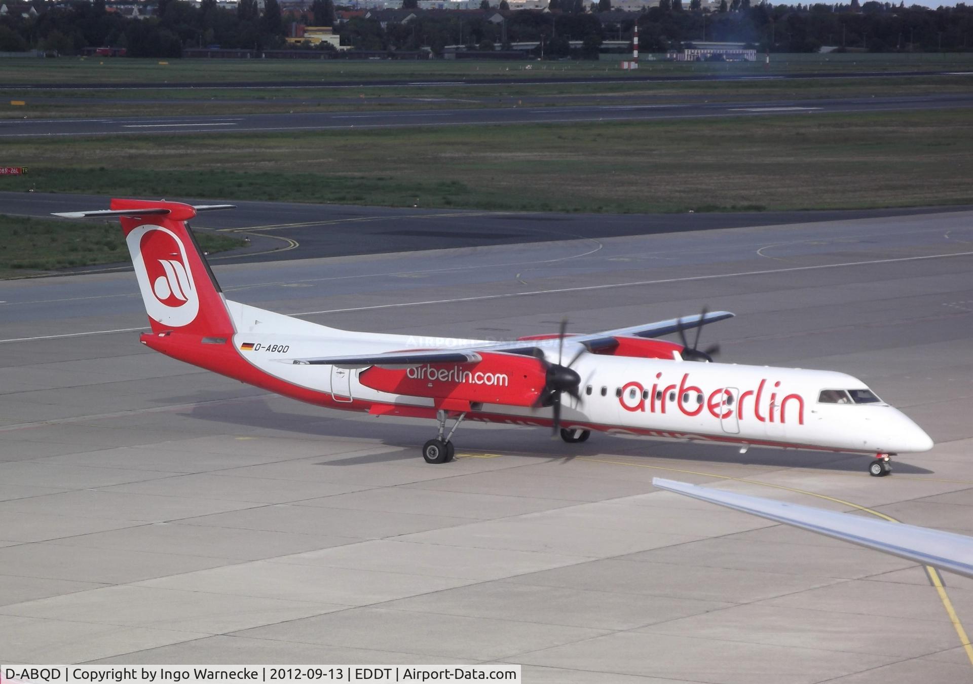 D-ABQD, 2009 De Havilland Canada DHC-8-402Q Dash 8 C/N 4234, De Havilland Canada DHC-8-402Q (Dash 8) of airberlin at Berlin-Tegel airport