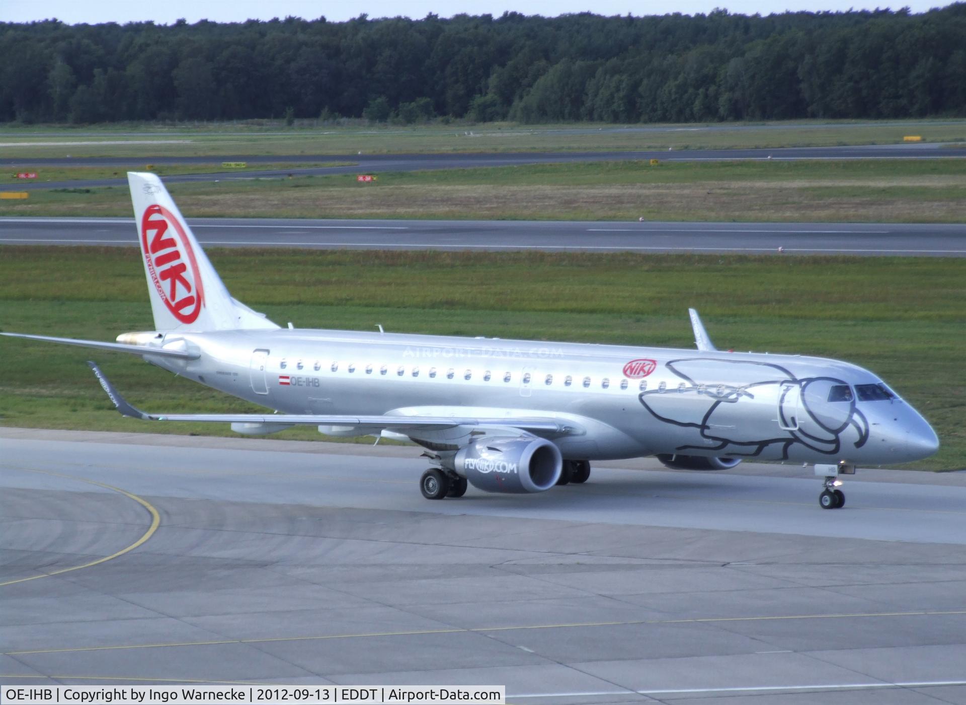 OE-IHB, 2009 Embraer 190LR (ERJ-190-100LR) C/N 19000294, EMBRAER 190LR (ERJ-190-100LR) of NIKI at Berlin-Tegel airport