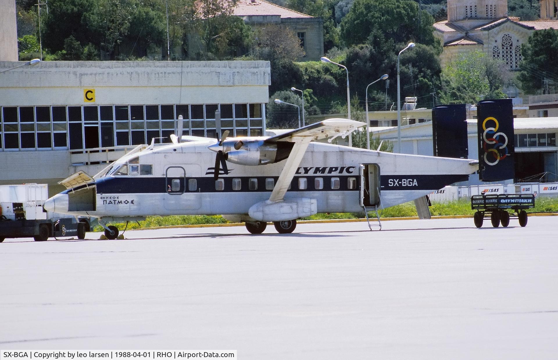 SX-BGA, 1980 Short SD-330-200 C/N SH.3043, Rhodos 1.4.1988