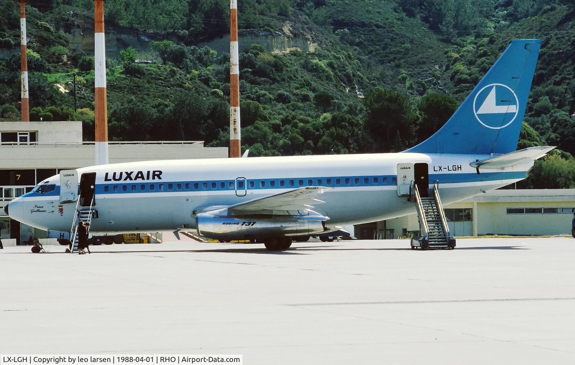 LX-LGH, 1977 Boeing 737-2C9 C/N 21443, Rhodos 1.4.1988