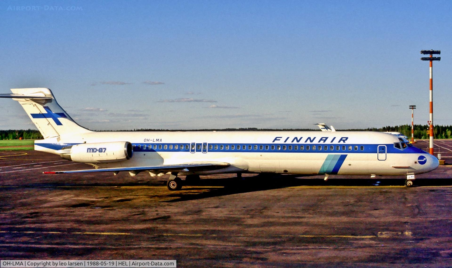 OH-LMA, 1987 McDonnell Douglas MD-87 (DC-9-87) C/N 49403, Helsinki 19.5.1988