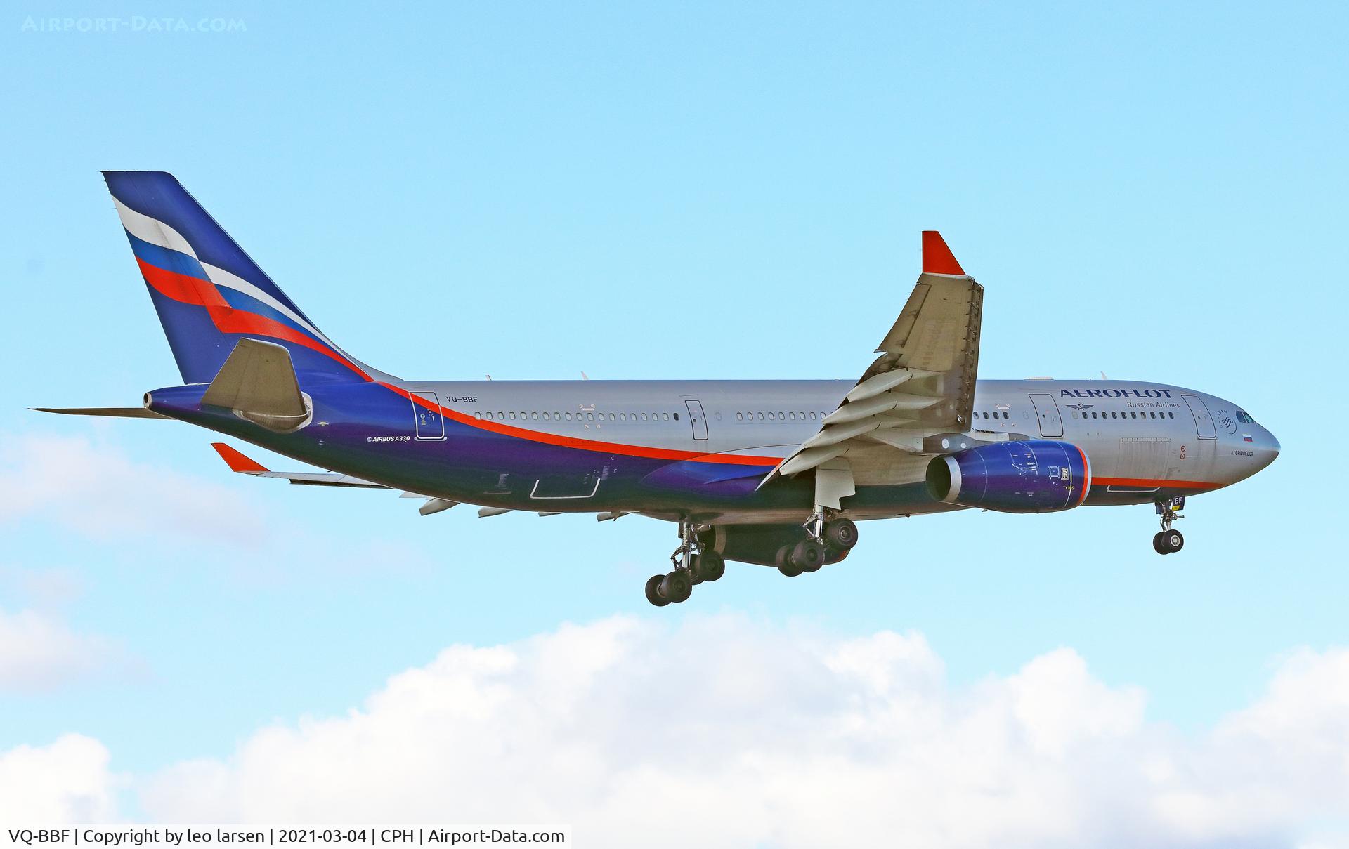 VQ-BBF, 2009 Airbus A330-243 C/N 1045, Copenhagen 4.3.2021