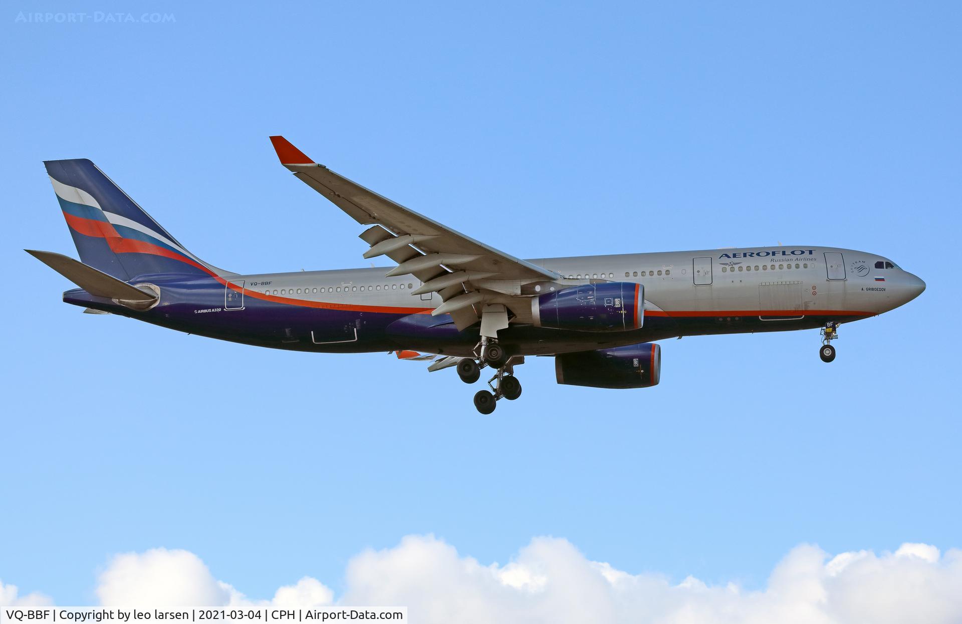 VQ-BBF, 2009 Airbus A330-243 C/N 1045, Copenhagen 4.3.2021 L/D R-04L