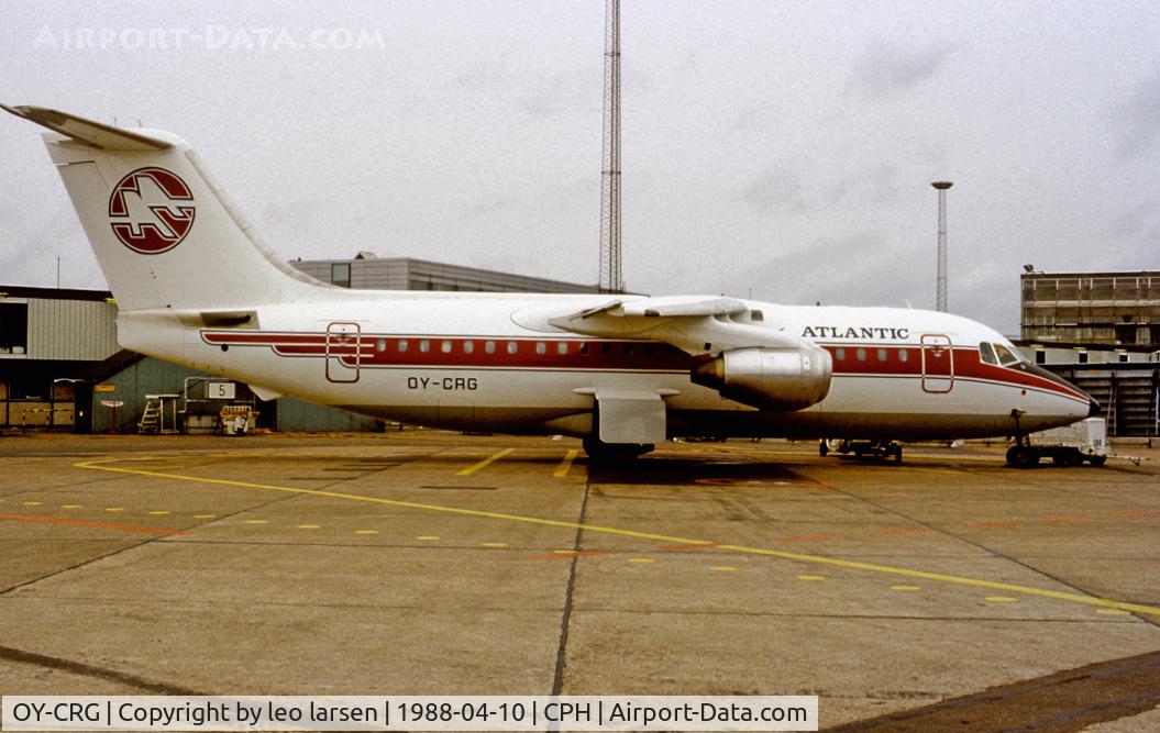 OY-CRG, 1987 British Aerospace BAe.146-200A C/N E2075, Copenhagen 10.4.1988