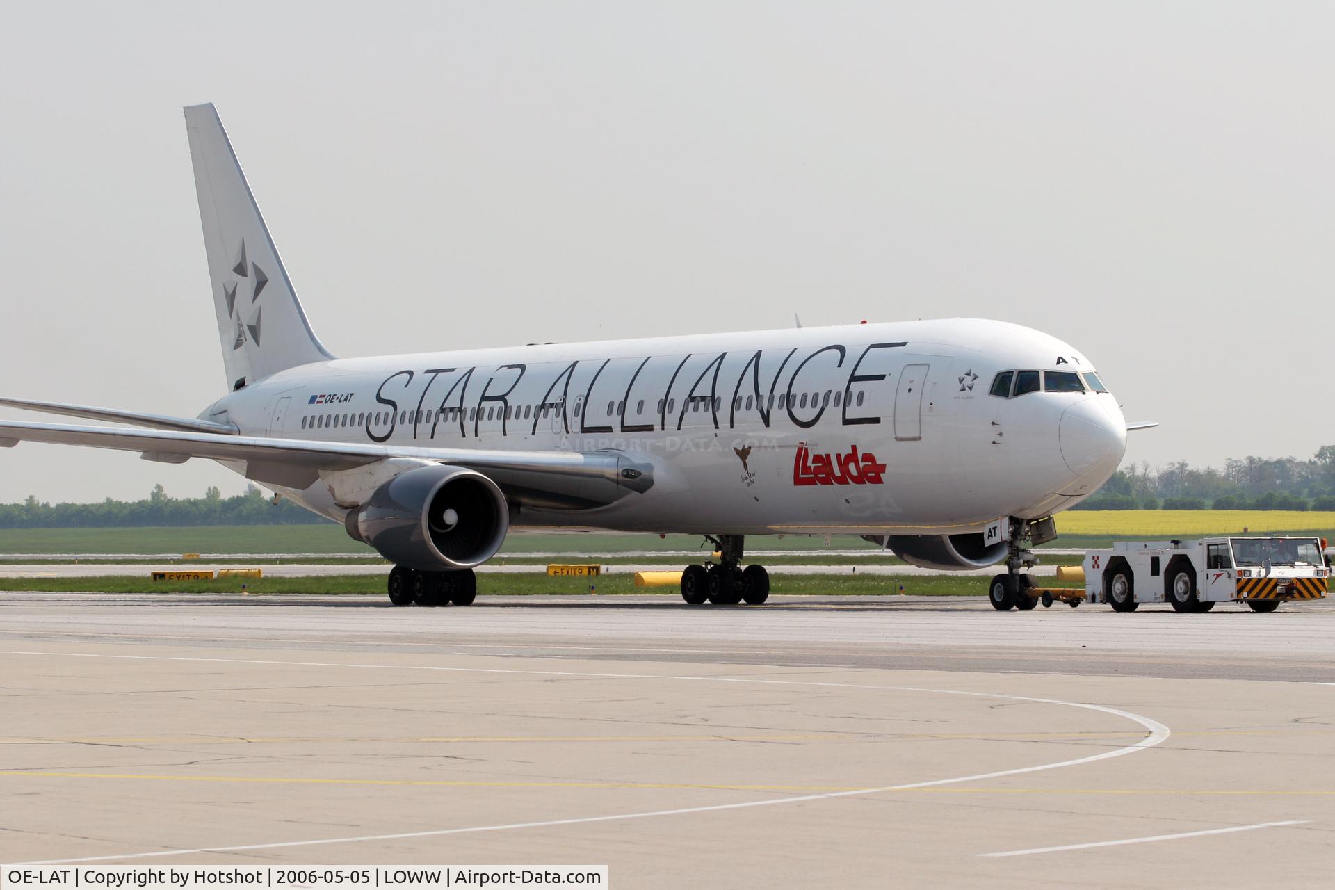 OE-LAT, 1991 Boeing 767-31A C/N 25273, Getting towed to the maintenance base