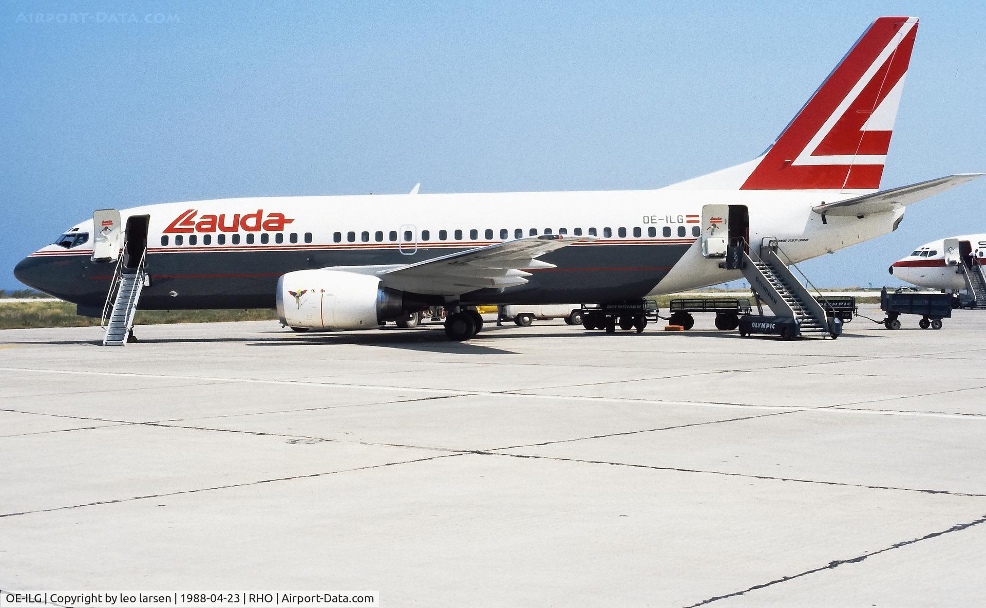 OE-ILG, 1988 Boeing 737-3Z9 C/N 24081, Rhodos 23.4.1988