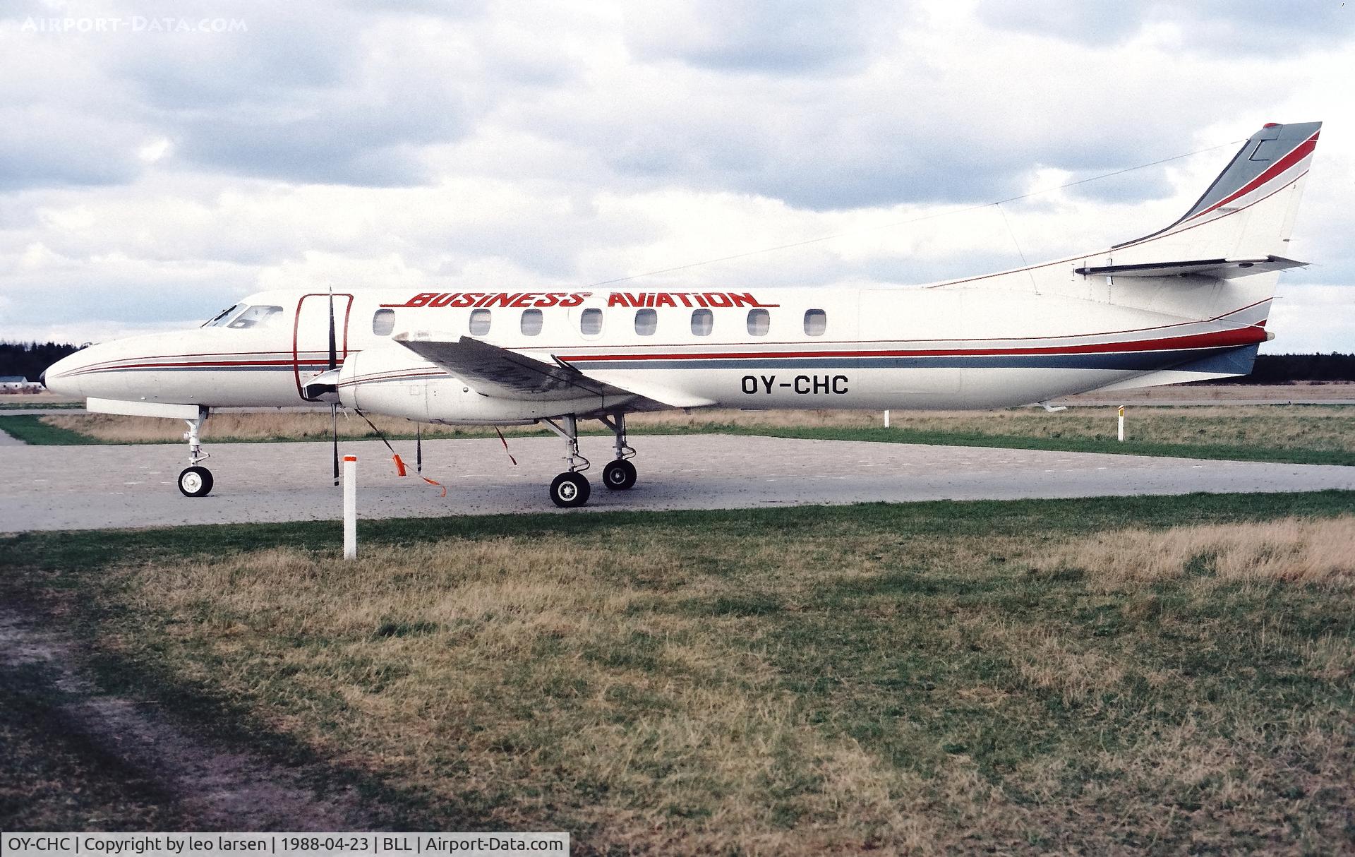 OY-CHC, 1981 Swearingen SA-227AT Merlin IV C/N AT-493, Billund 23.4.1988