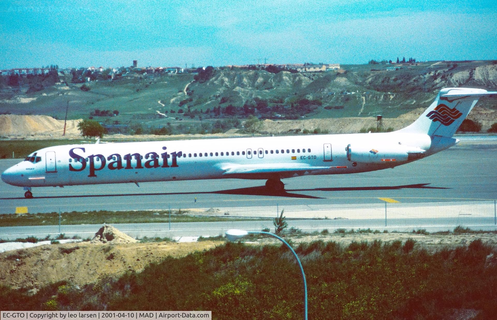 EC-GTO, 1988 McDonnell Douglas MD-82 (DC-9-82) C/N 49570, Madrid 10.4.2001