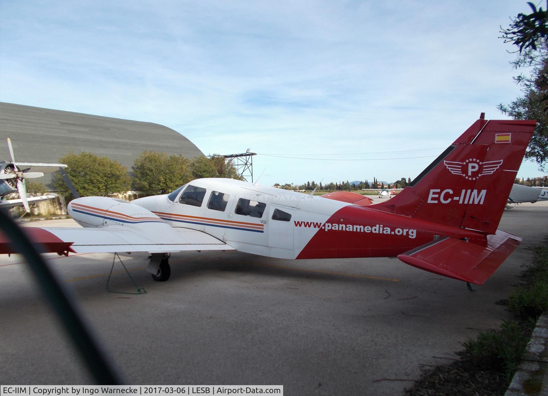 EC-IIM, 1988 Piper PA-34-220T C/N 34-33115, Piper PA-34-220T Seneca III (awaiting maintenance/repair?) at Mallorca's Son Bonet airport