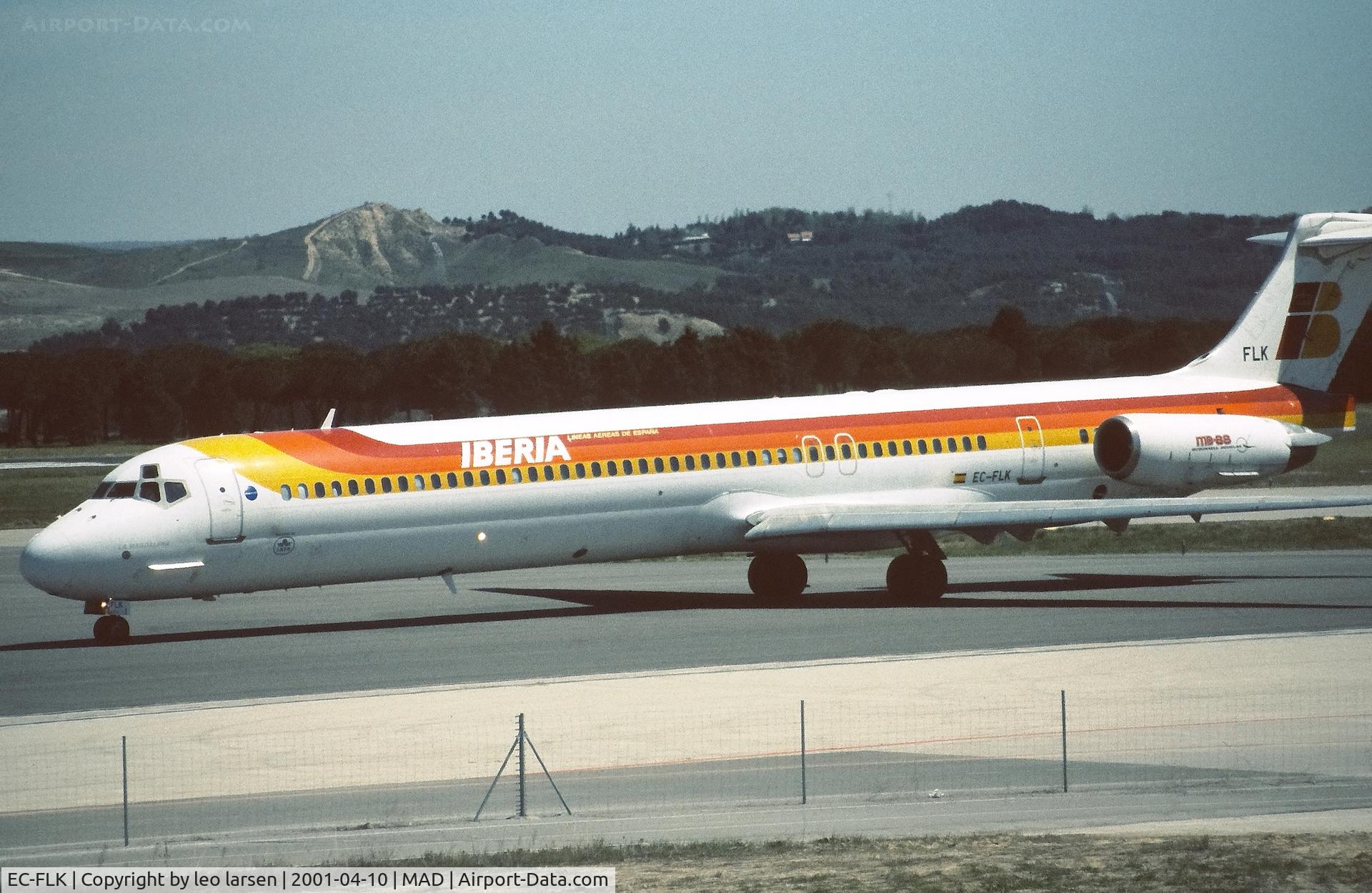 EC-FLK, 1992 McDonnell Douglas MD-88 C/N 53304, Madrid 10.4.2001
