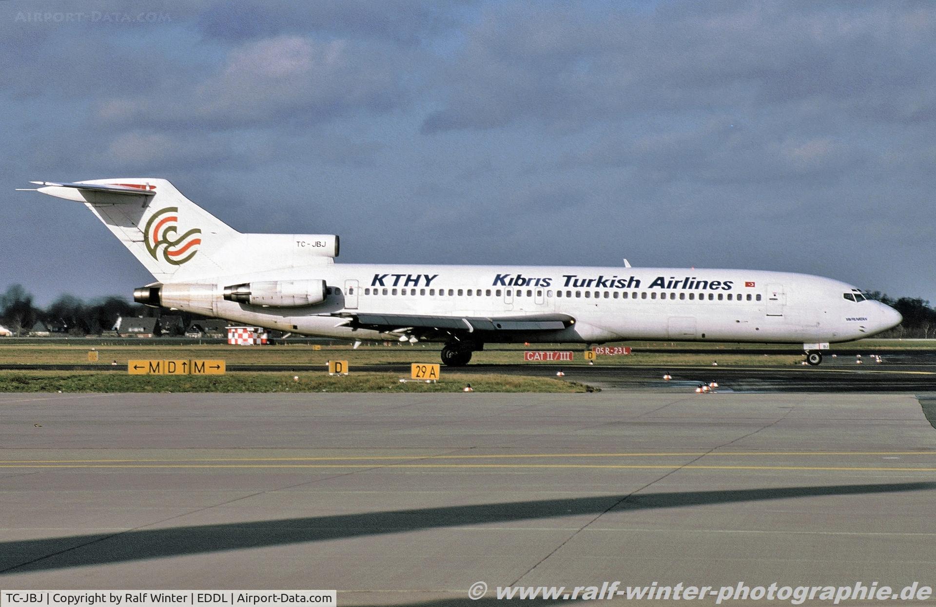 TC-JBJ, 1974 Boeing 727-2F2 C/N 20983, Boeing 727-2F2Adv - KTHY Kibris Türk Hava Yollari - 20983 - TC-JBJ - 1994 - DUS