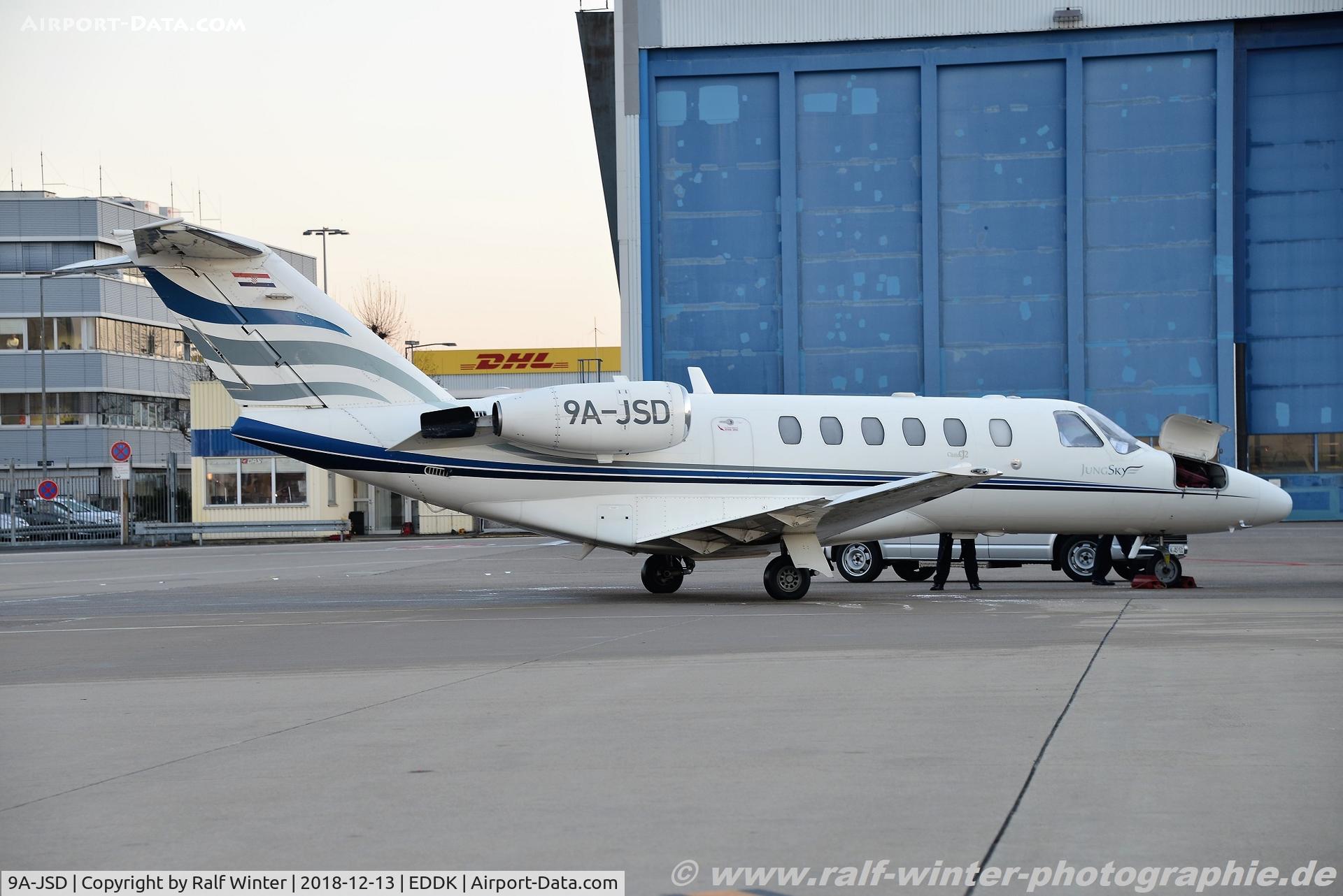 9A-JSD, 2003 Cessna 525A CitationJet CJ2 C/N 525A-0166, Cessna 525A CitationJet CJ2 - JSY Jung Sky - 525A0166 - 9A-JSD - 13.12.2018 - CGN