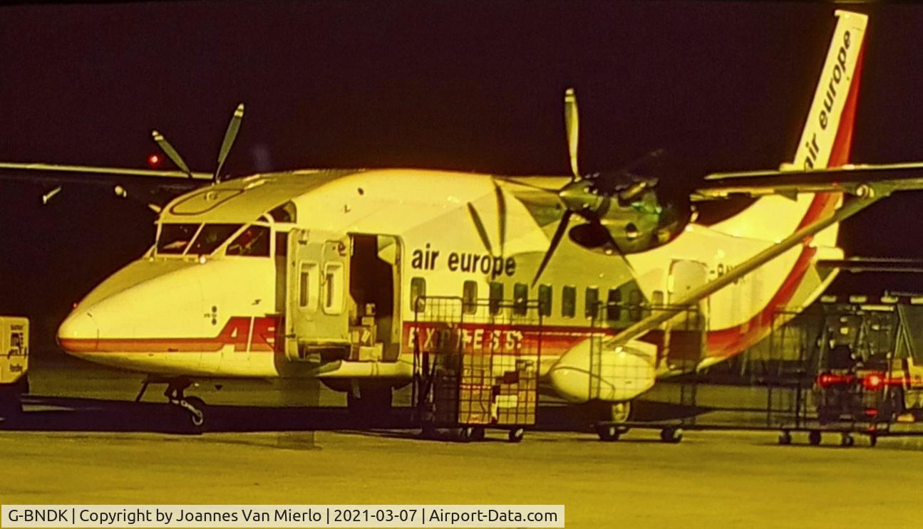 G-BNDK, 1987 Short 360-100 C/N SH.3714, Courier night ops EMERY Maastricht hub