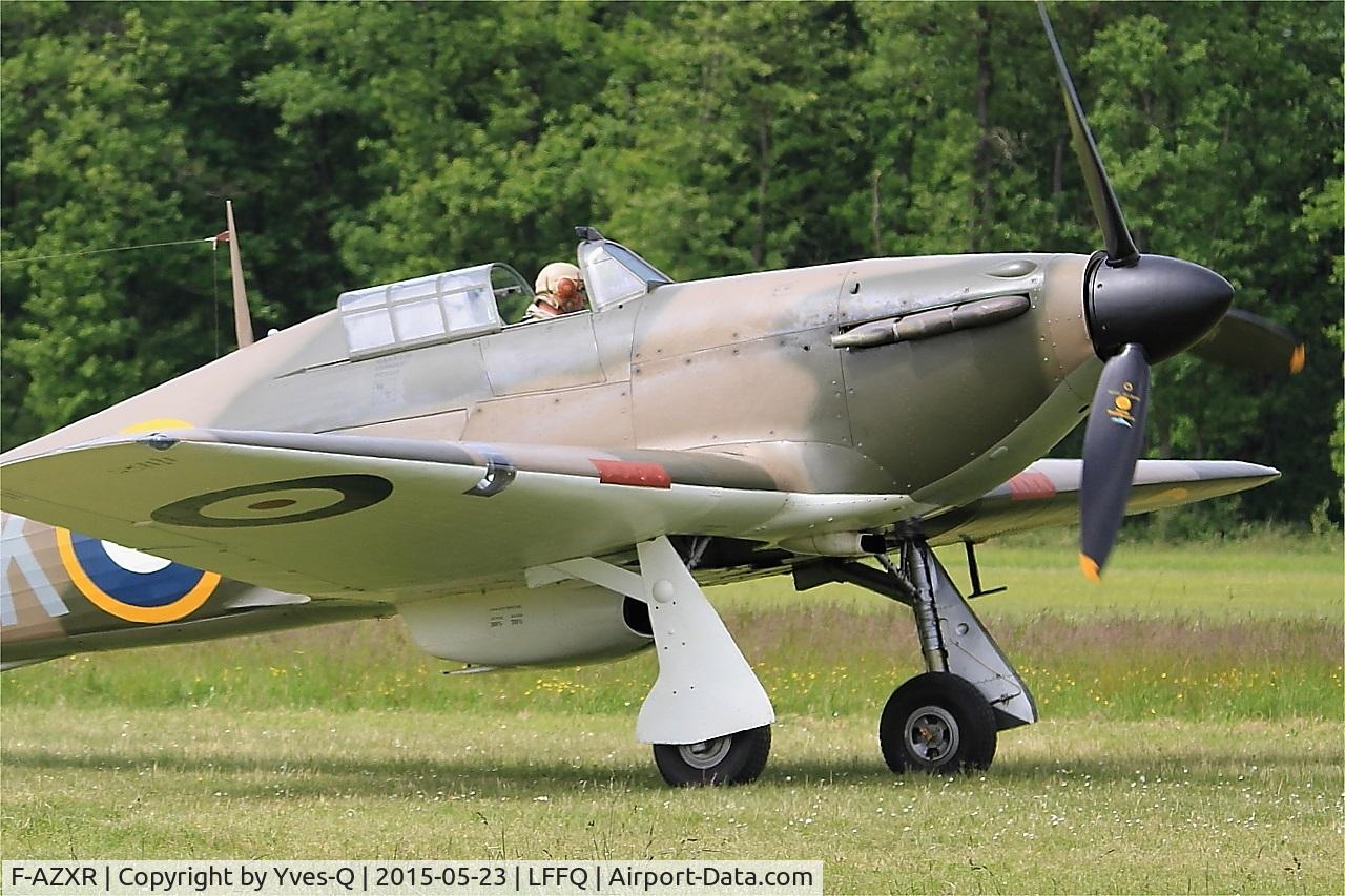 F-AZXR, Hawker Hurricane IIA C/N Not found ZK-TPK, Hawker Hurricane Mk.IIa, Taxiing, La Ferté-Alais airfield (LFFQ) Airshow 2015