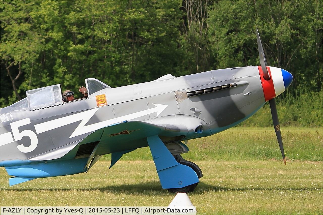 F-AZLY, Yakovlev Yak-3U C/N 172890, Yakovlev Yak-3U, Taxiing, La Ferté-Alais airfield (LFFQ) Air show 2015