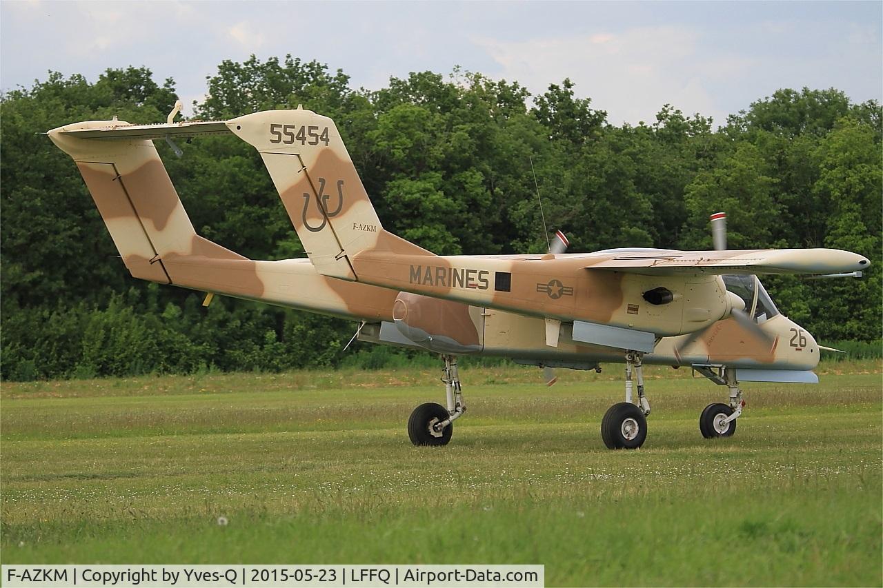 F-AZKM, 1971 North American OV-10B Bronco C/N 338-9 (305-65), North American OV-10B Bronco, Taxiing, La Ferté-Alais (LFFQ) air show 2015