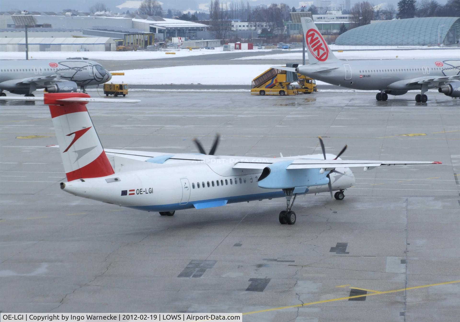 OE-LGI, 2004 De Havilland Canada DHC-8-402Q Dash 8 C/N 4100, De Havilland Canada DHC-8-402 (Dash 8) of Austrian arrows (Tyrolean)  at Salzburg airport