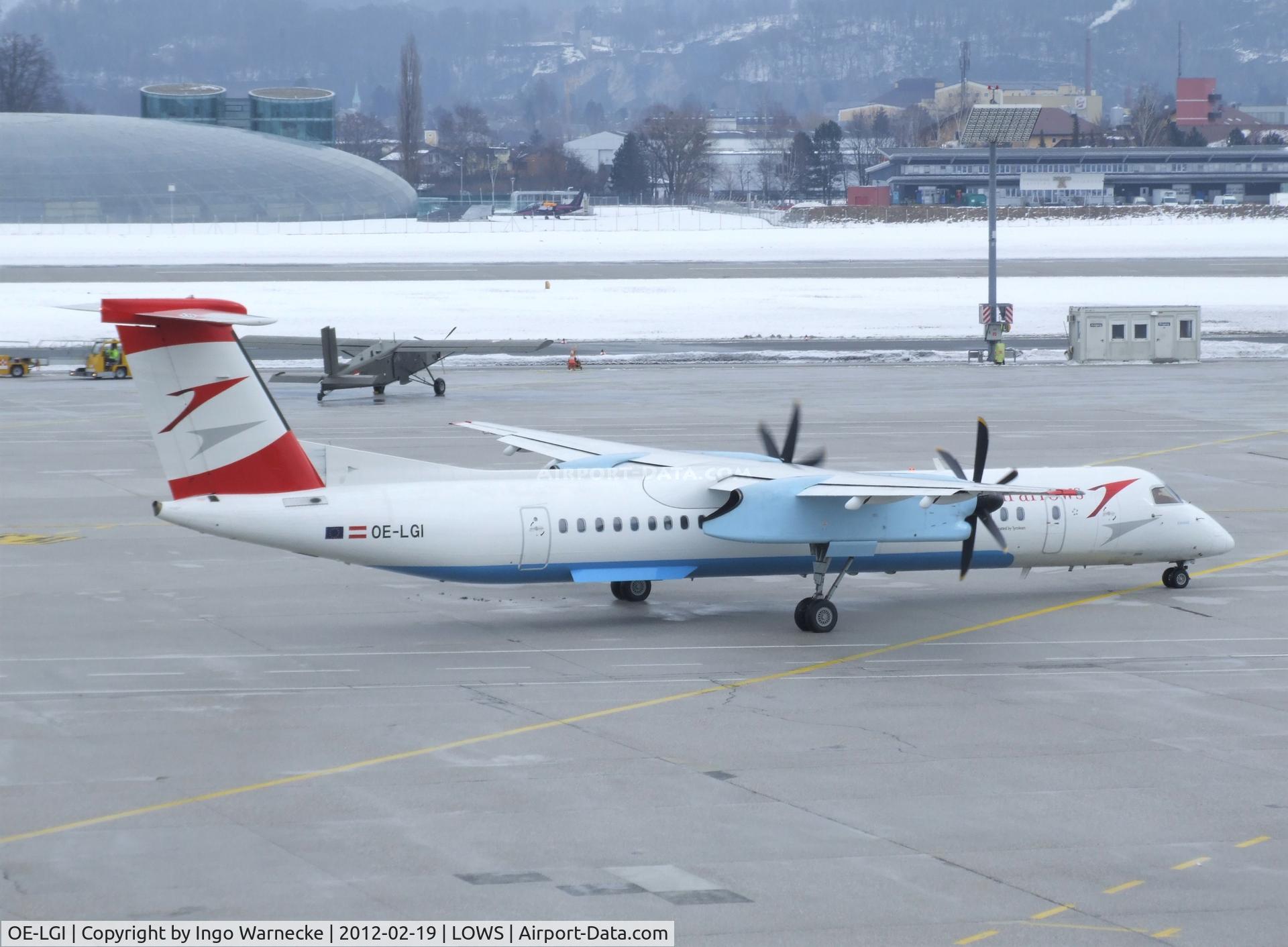 OE-LGI, 2004 De Havilland Canada DHC-8-402Q Dash 8 C/N 4100, De Havilland Canada DHC-8-402 (Dash 8) of Austrian arrows (Tyrolean)  at Salzburg airport