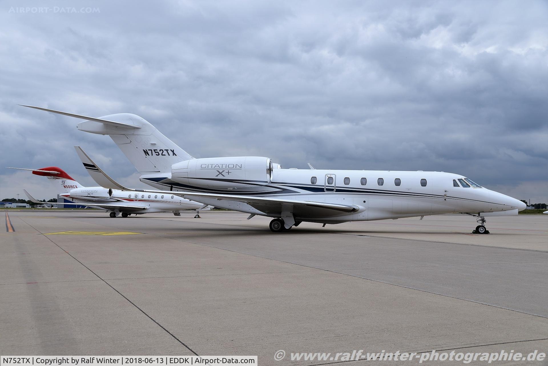 N752TX, 2014 Cessna 750 + Citation X C/N 750-0511, Cessna 750 Citation X+ - Texron - 750-0511 - N752TX - 13.06.2018 - CGN