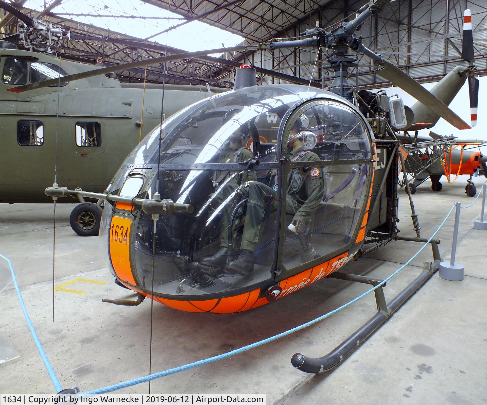 1634, Sud SE-3130 Alouette II C/N 1634, Sud Aviation SE.3130 Alouette II at the Musee de l'ALAT et de l'Helicoptere, Dax