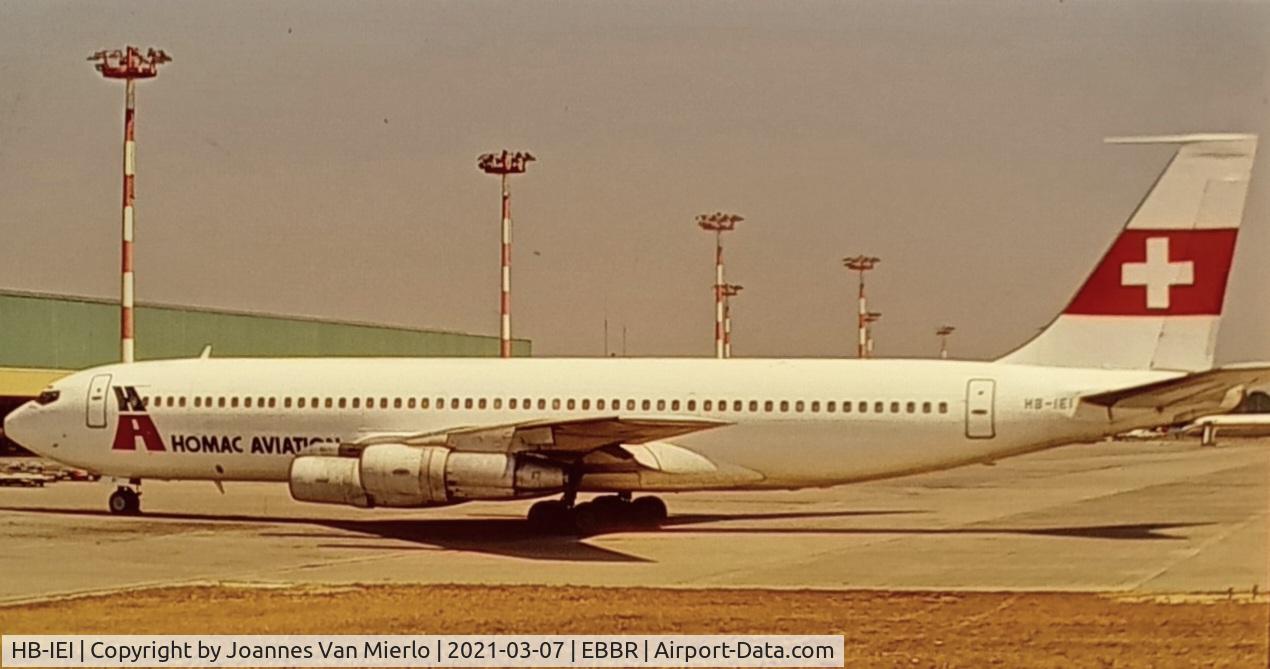 HB-IEI, 1967 Boeing 707-328C C/N 19521, BRUCARGO scan from slide