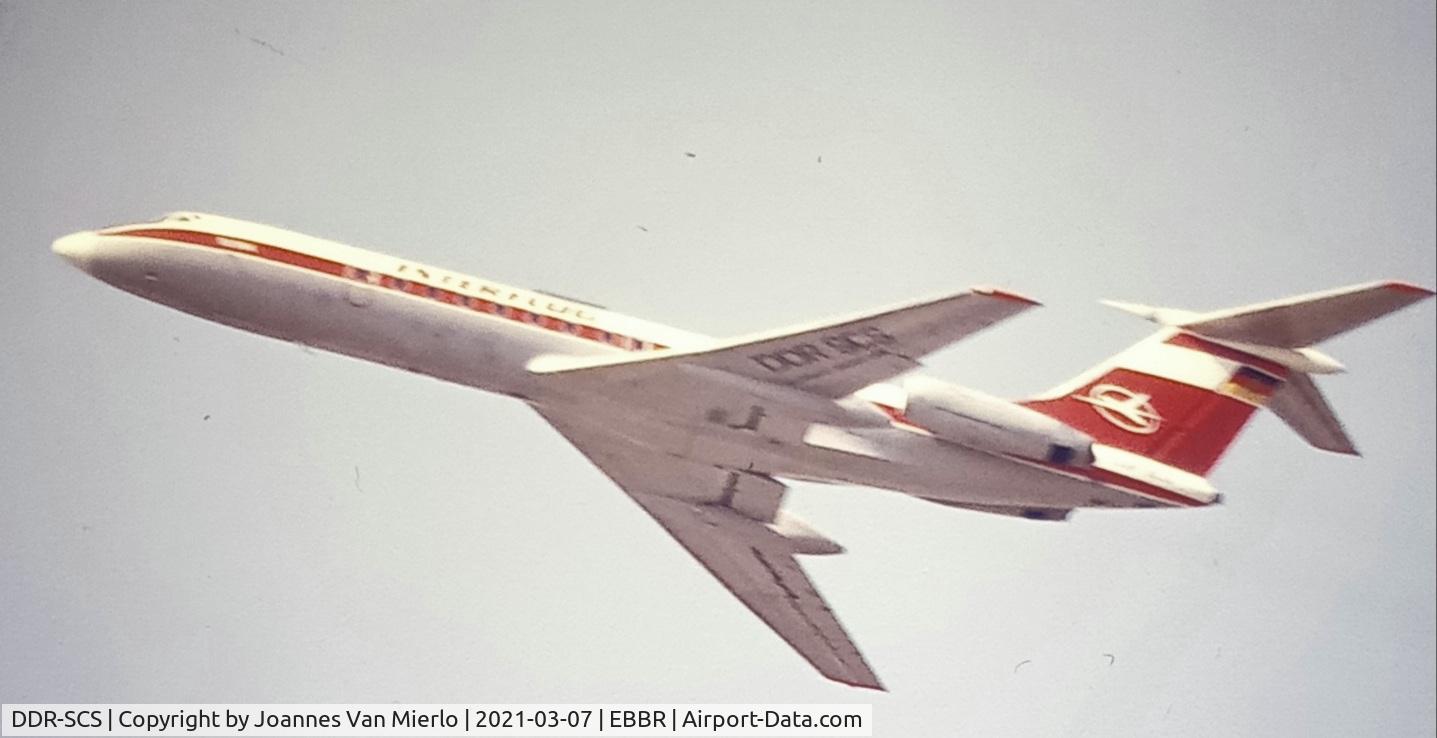 DDR-SCS, Tupolev Tu-134A C/N 2207, Airborne EBBR 25R scan/slide