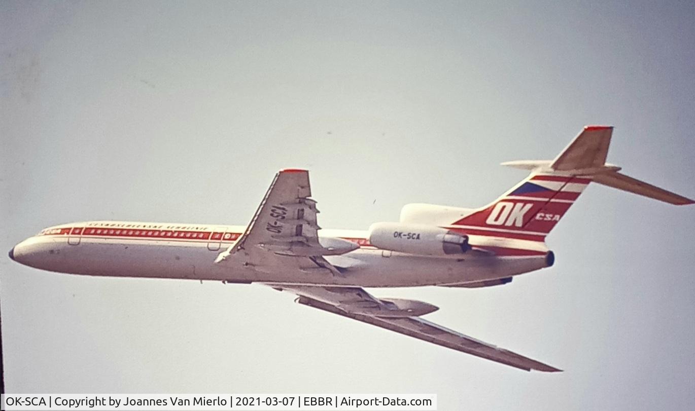 OK-SCA, 1987 Tupolev Tu-154M C/N 87A765, Airborne EBBR 25R scan/slide