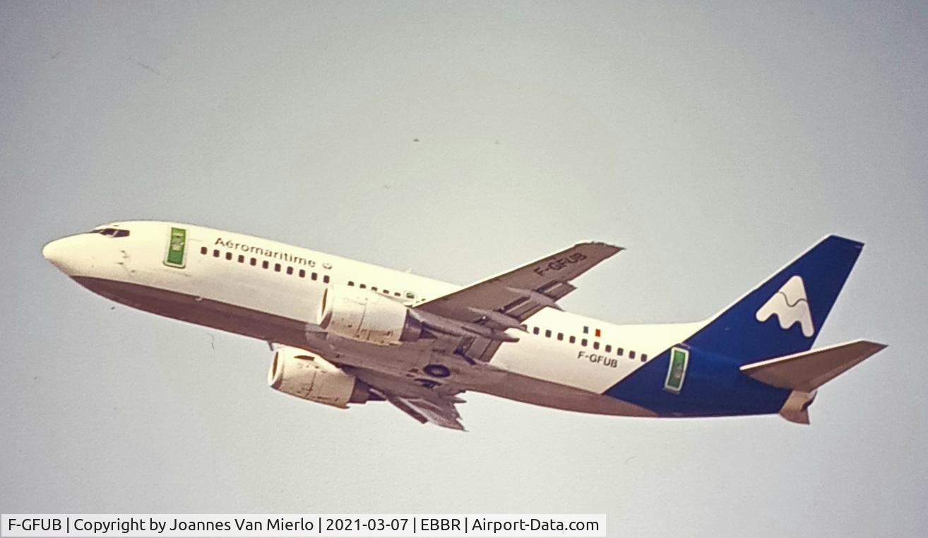 F-GFUB, 1988 Boeing 737-33A C/N 24025, Airborne EBBR 25R Scan/slide