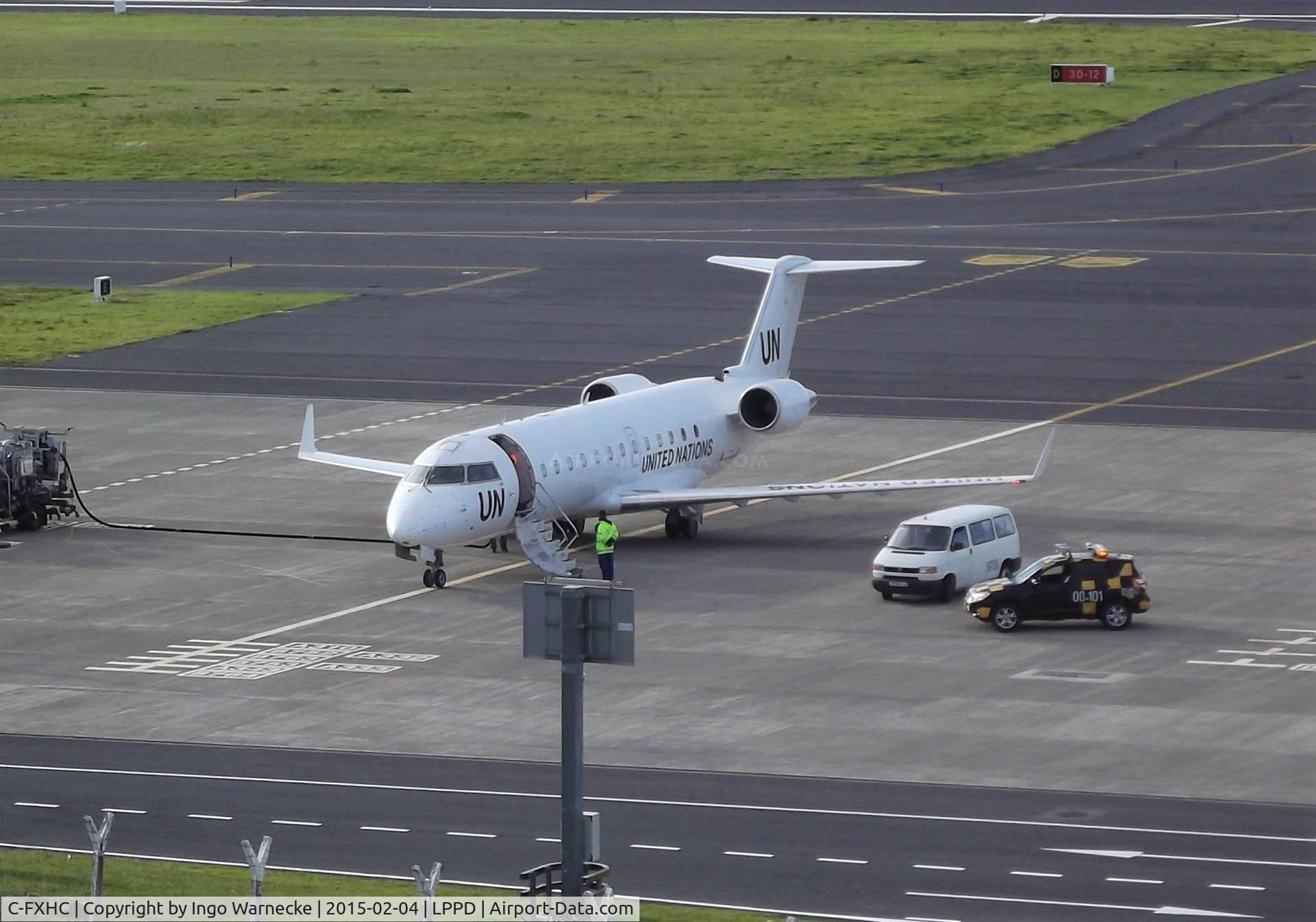 C-FXHC, 1999 Canadair CRJ-200ER (CL-600-2B19) C/N 7329, Canadair Challenger 850 CRJ-200ER (CL-600-2B19) of the United Nations at Ponta Delgada Airport, Sao Miguel / Azores