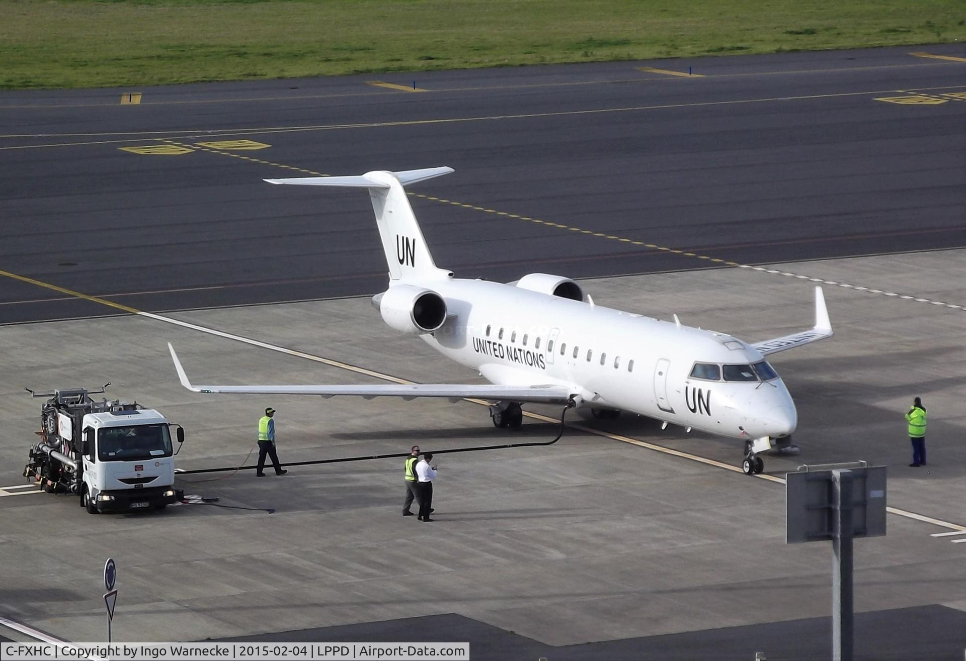 C-FXHC, 1999 Canadair CRJ-200ER (CL-600-2B19) C/N 7329, Canadair Challenger 850 CRJ-200ER (CL-600-2B19) of the United Nations at Ponta Delgada Airport, Sao Miguel / Azores